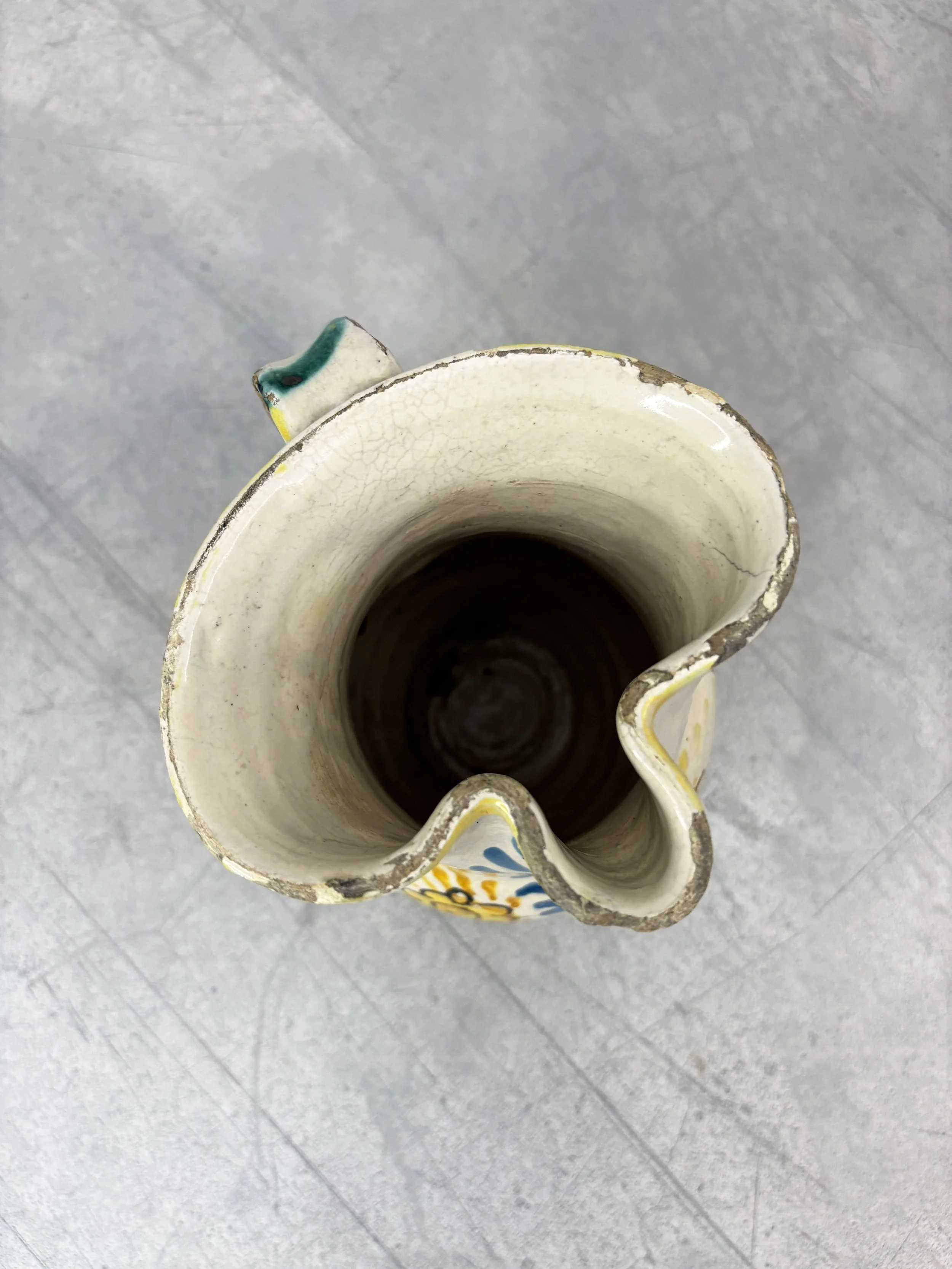antique Italian ceramic pitcher
