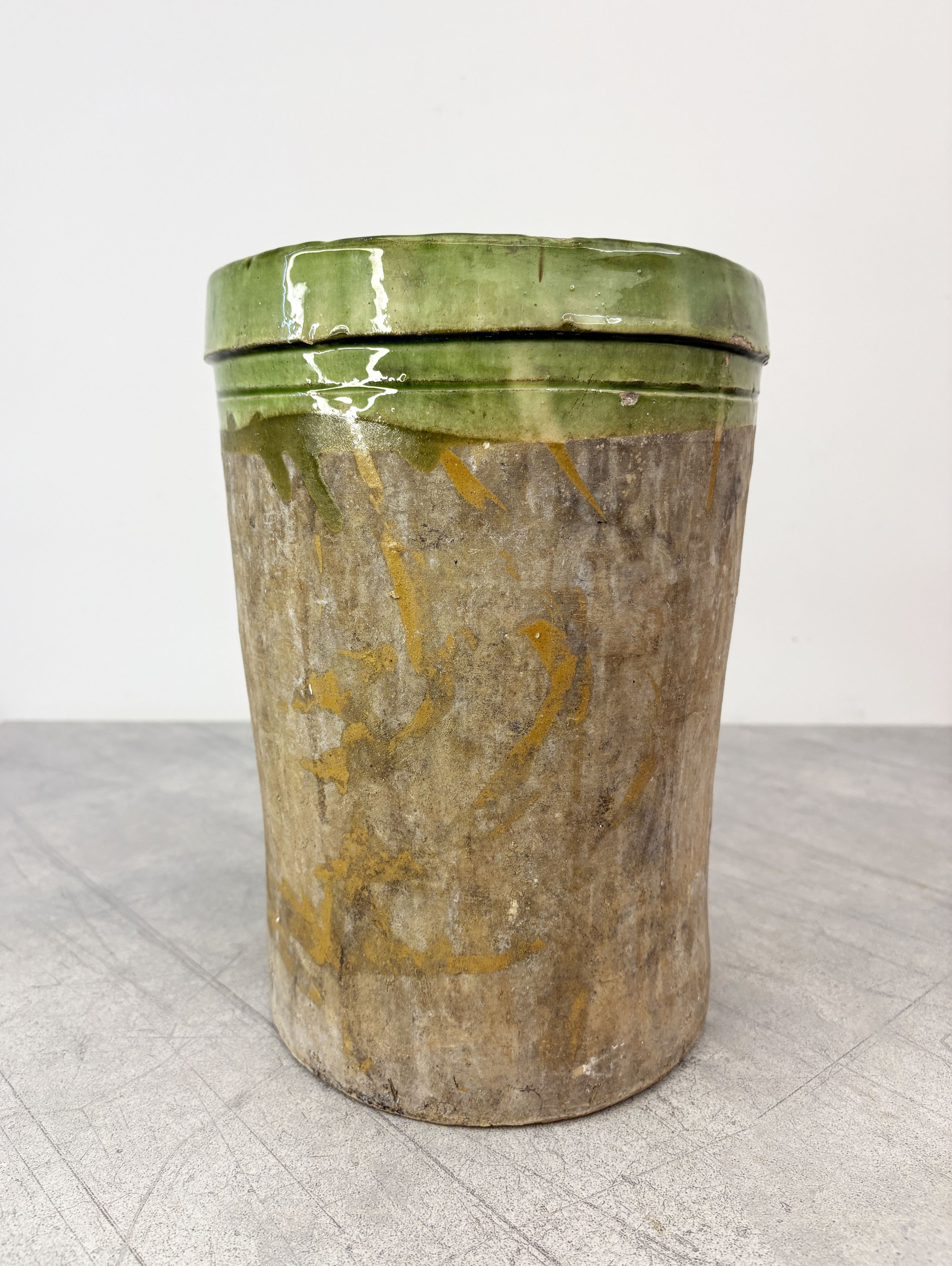 green glazed farmhouse pot Puglia