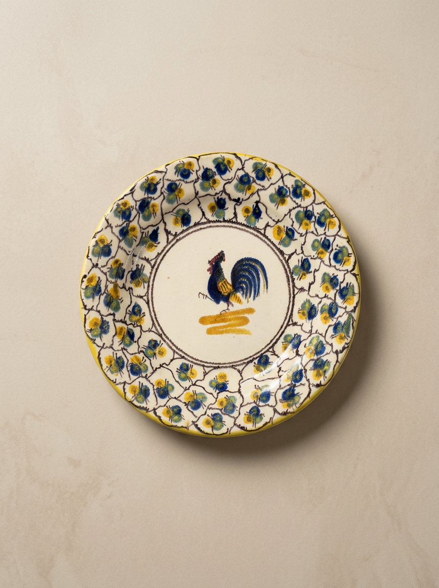 antique hand painted plate Puglia
