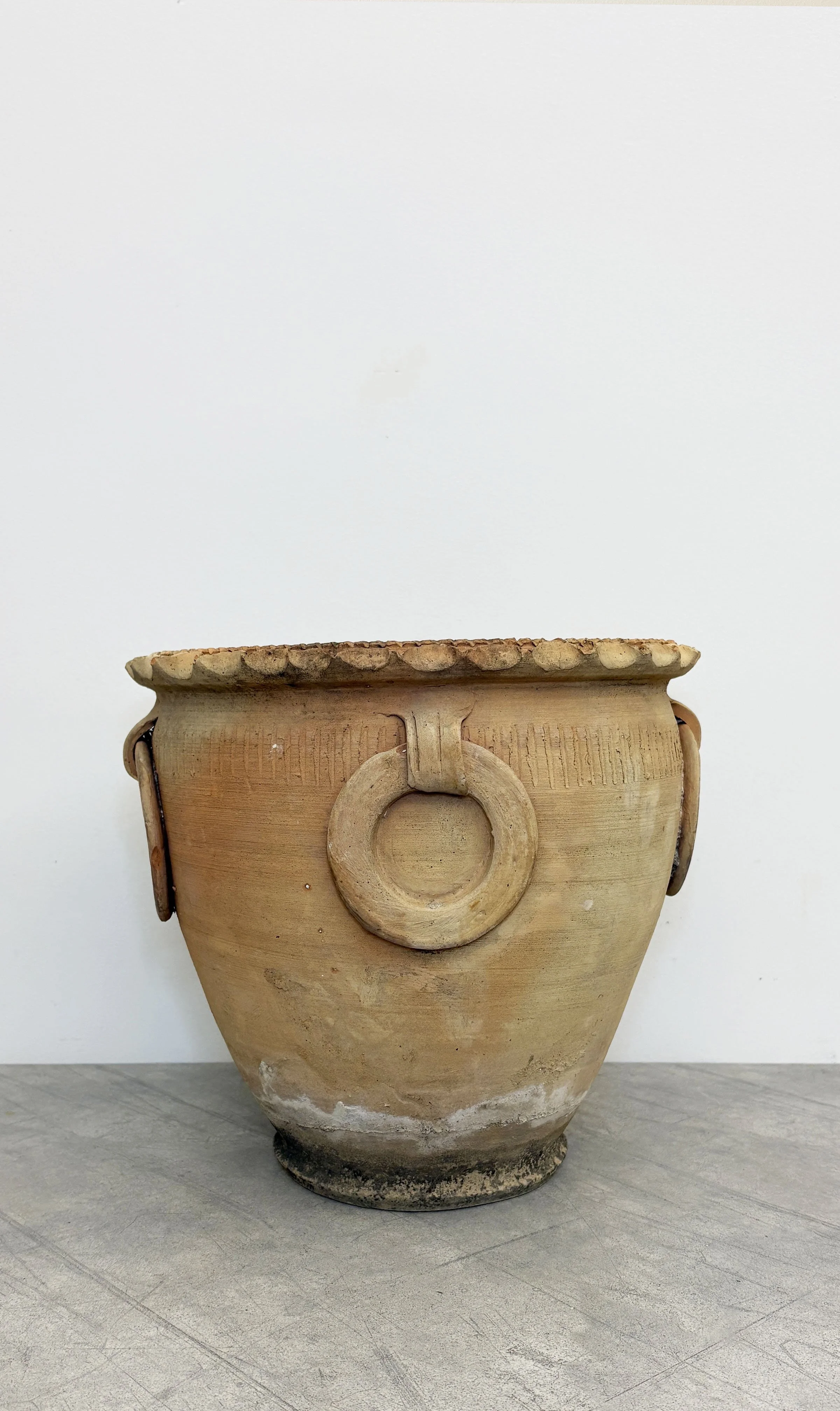 LARGE ANTIQUE CERAMIC PLANT POT