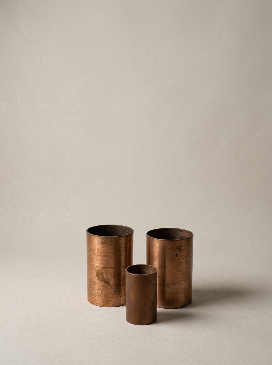 vintage copper pots