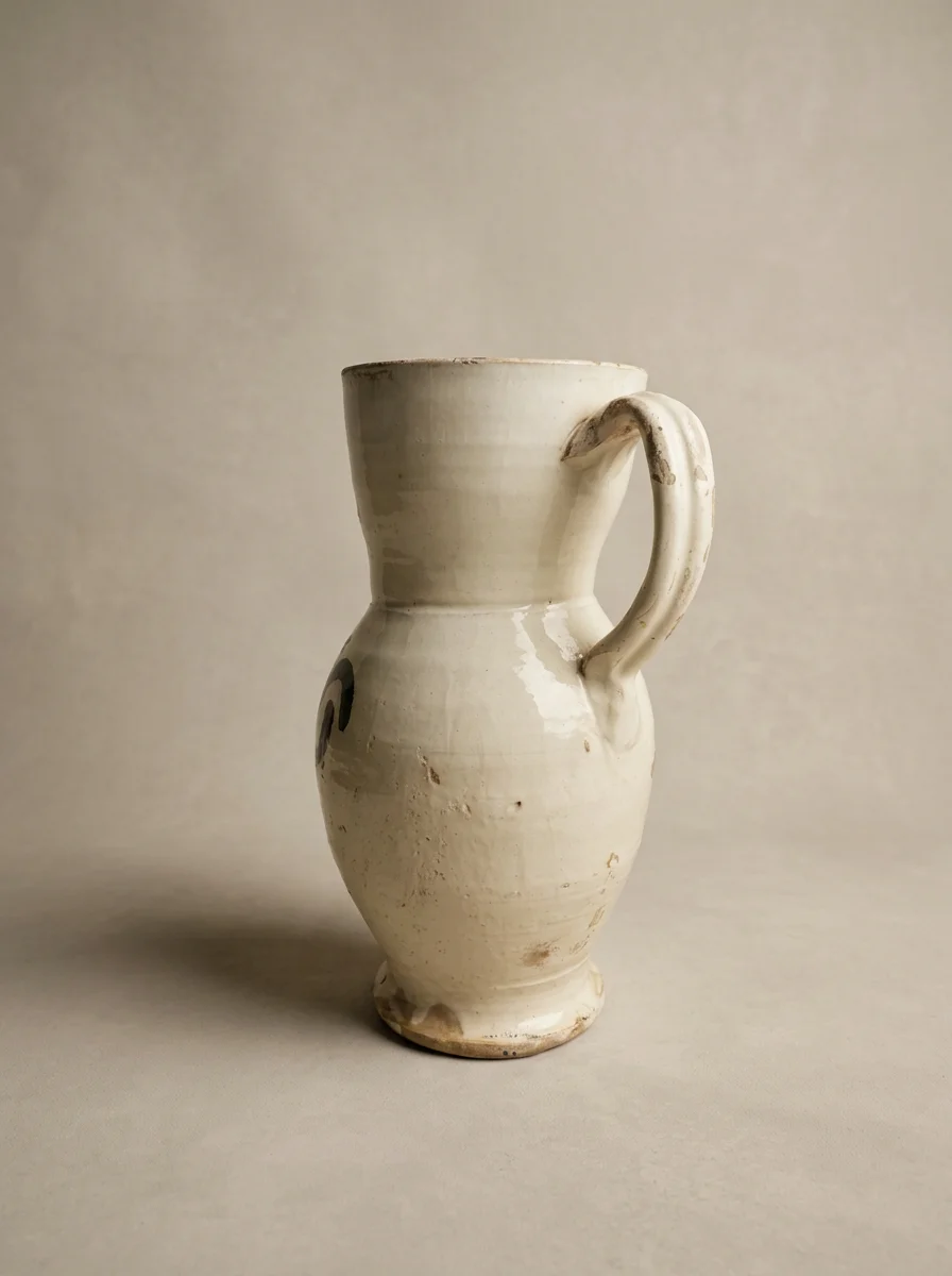 rustic cream glaze farmhouse pitcher Italy
