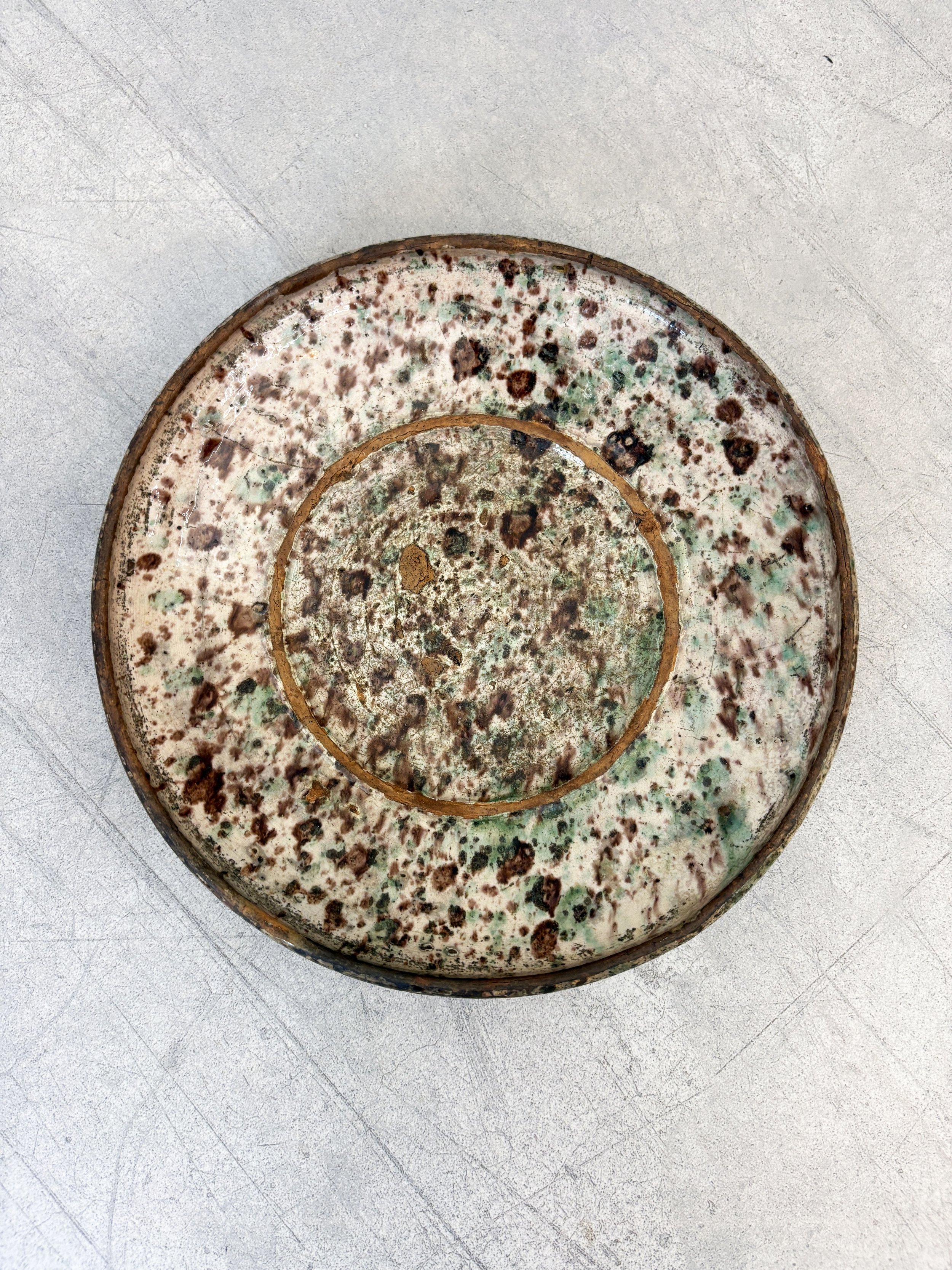 vintage splatter glaze Pugliese plate