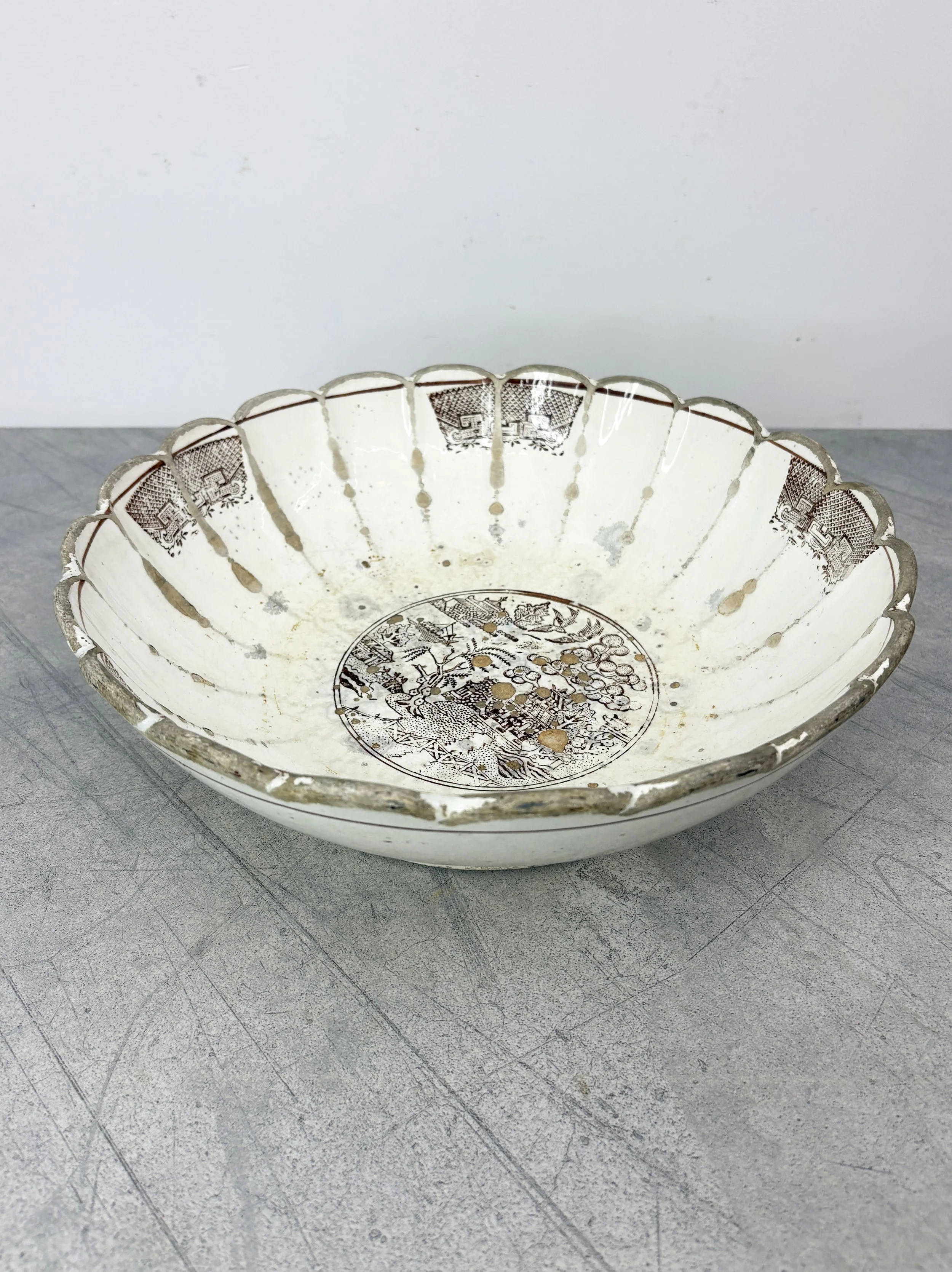 Italian transferware ceramic bowl