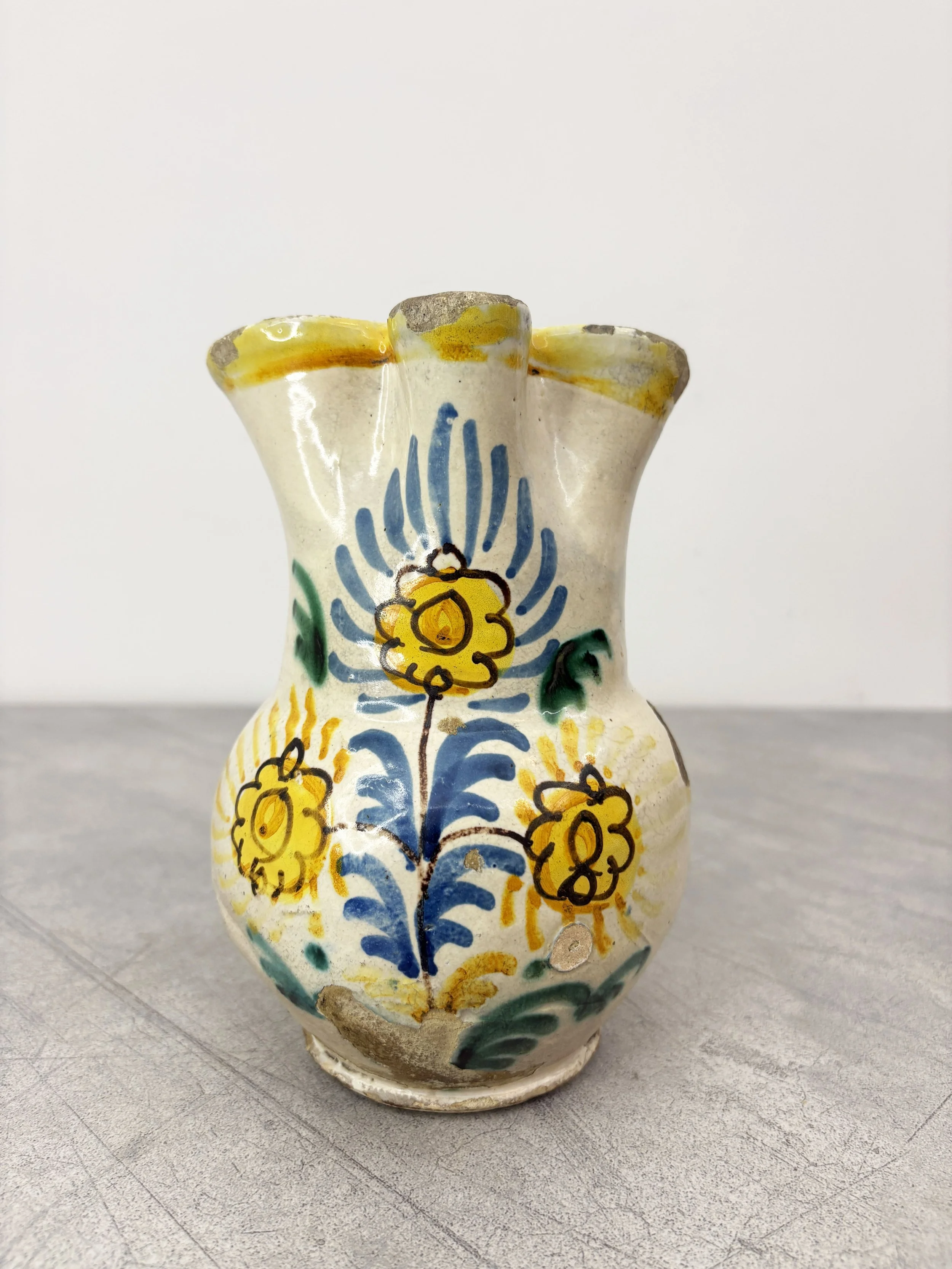 hand painted floral jug Puglia