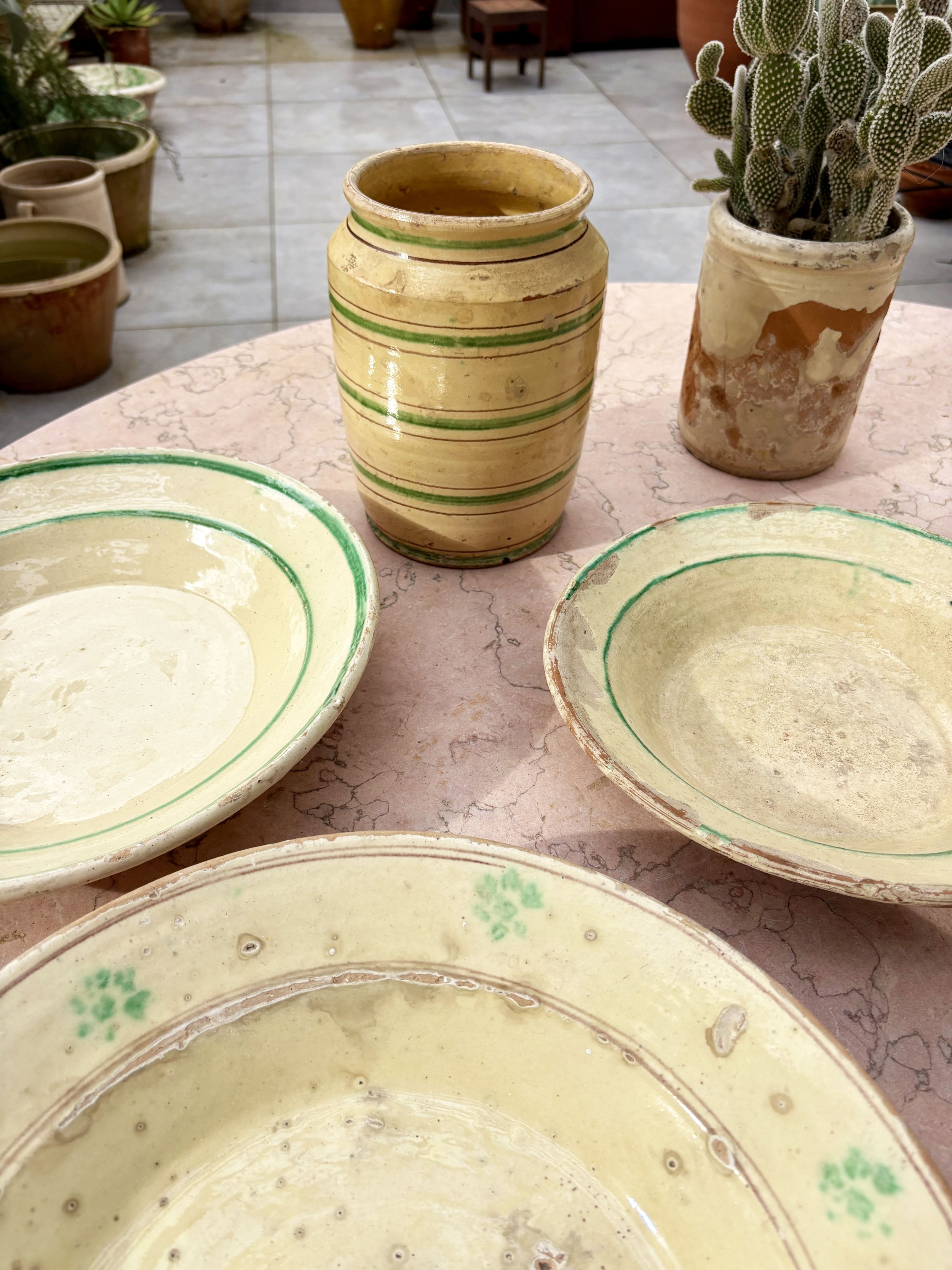 rustic antique Italian pottery