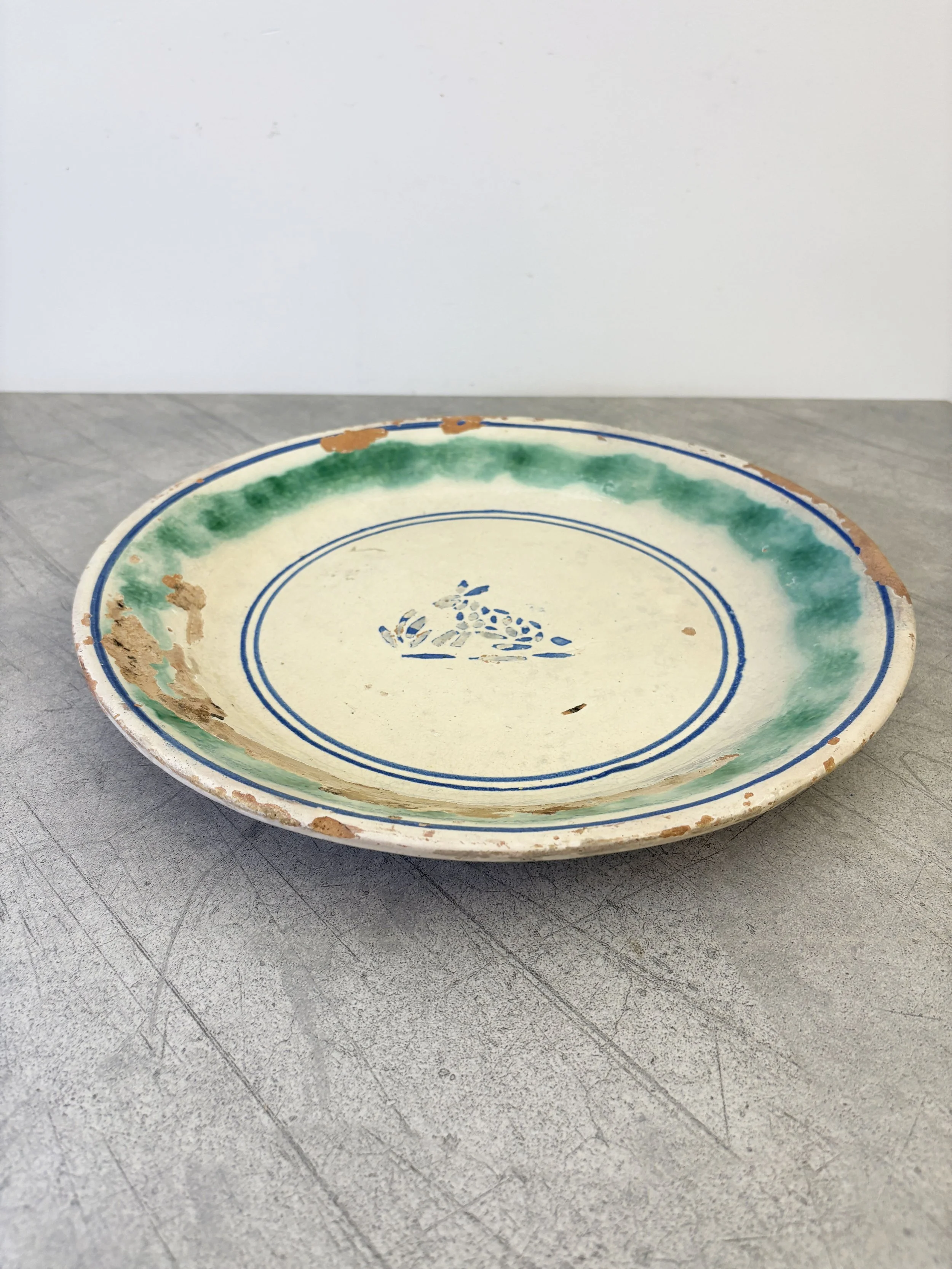 large plate with rabbit design