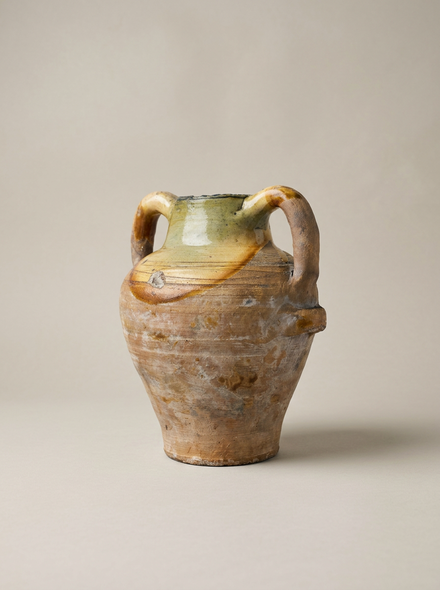 antique farmhouse pot with handles southern Italy