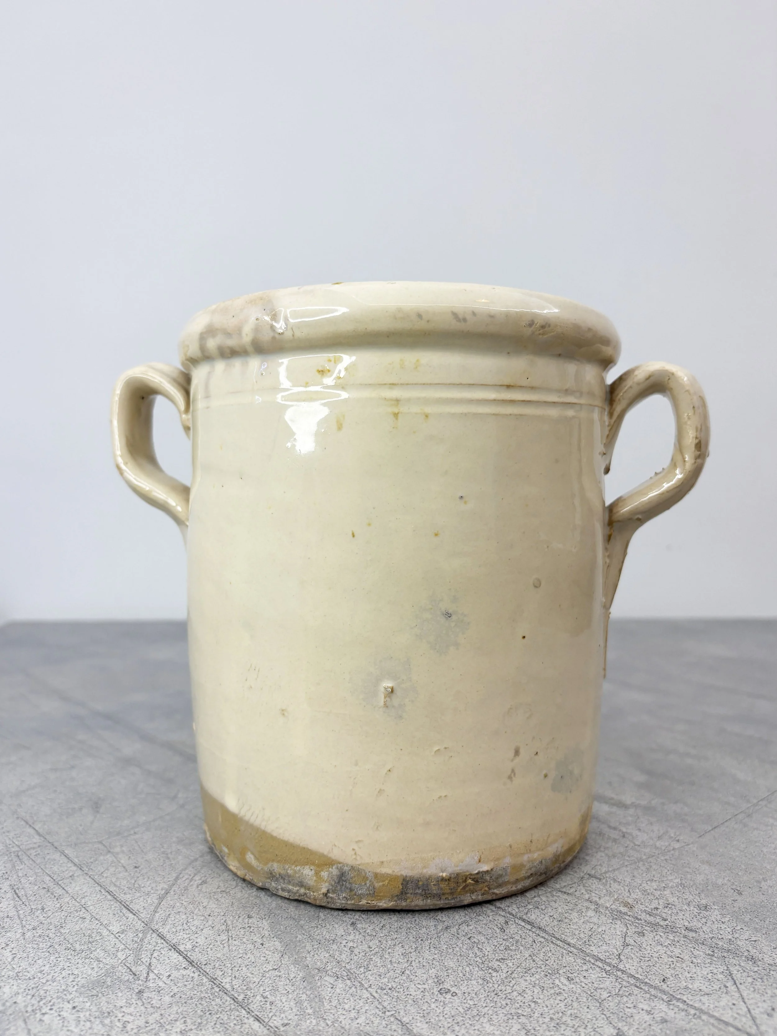 cream glazed farmhouse pot Puglia