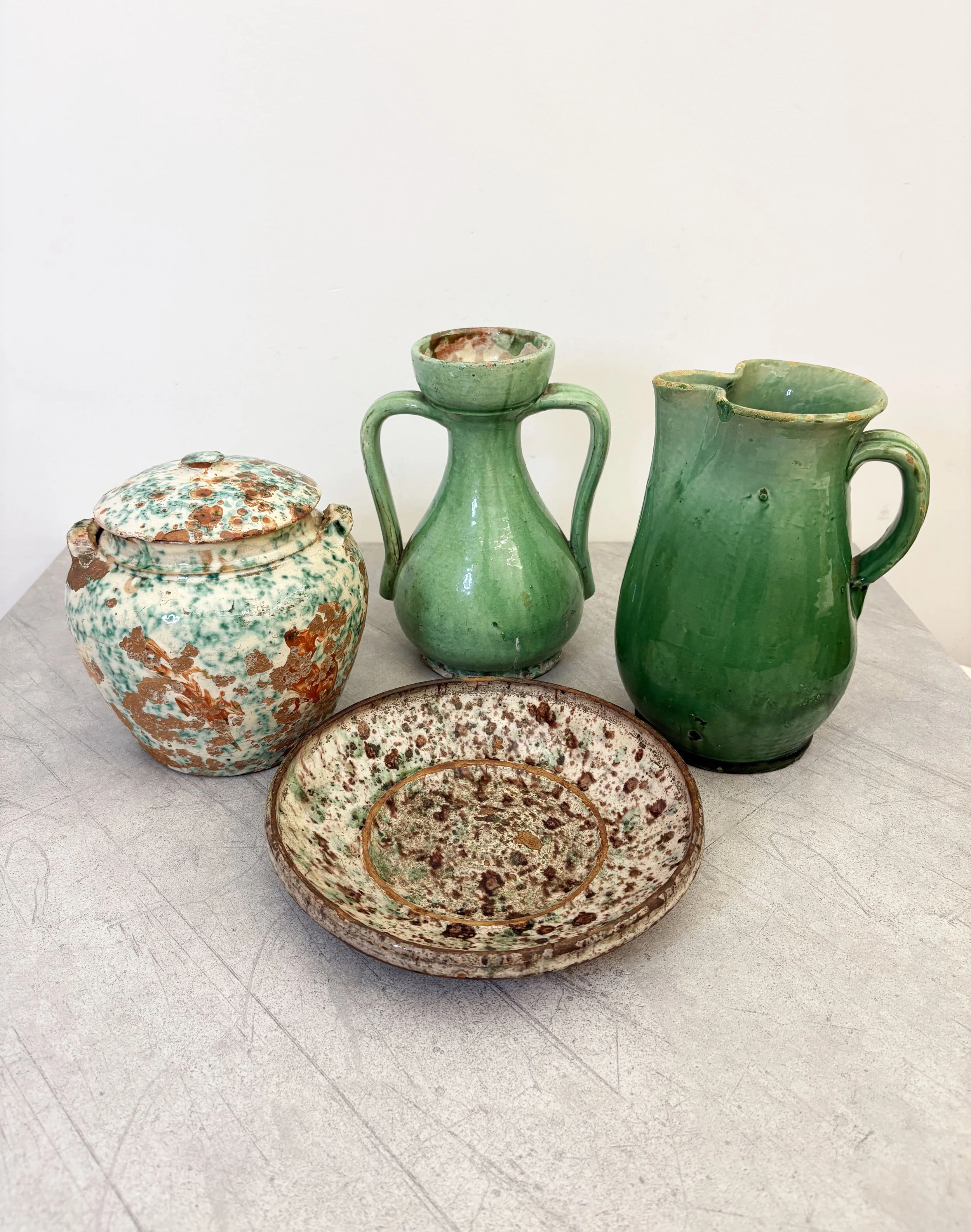 antique Italian table pottery