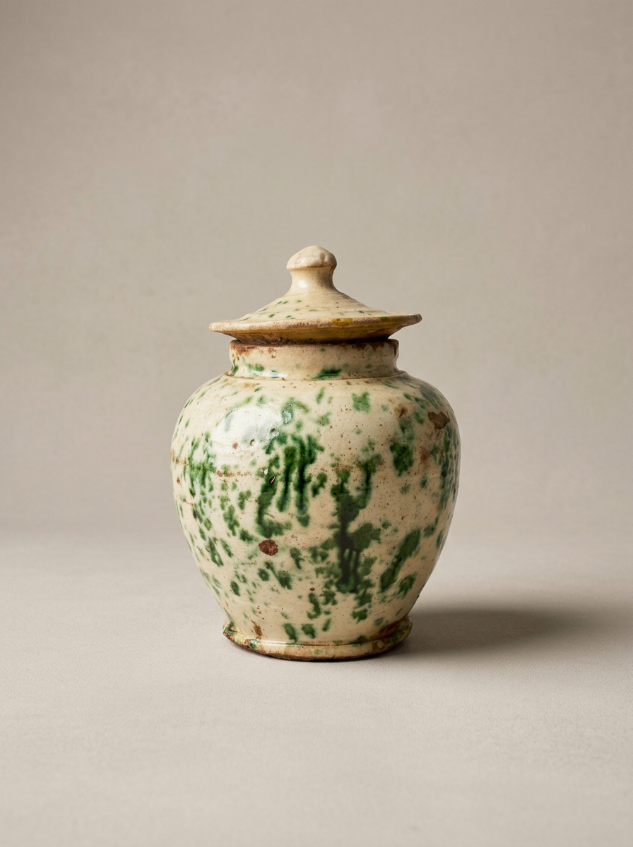 Antique Smammriato Yeast Pot with Lid - Puglia, Southern Italy
