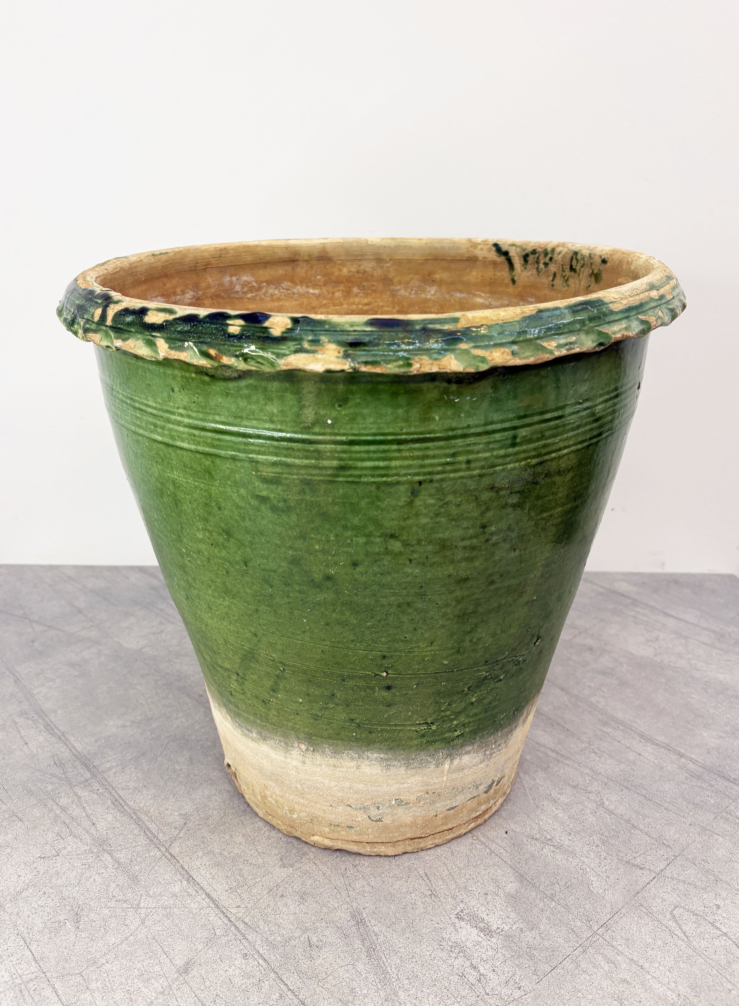 antique green plant pot Italy