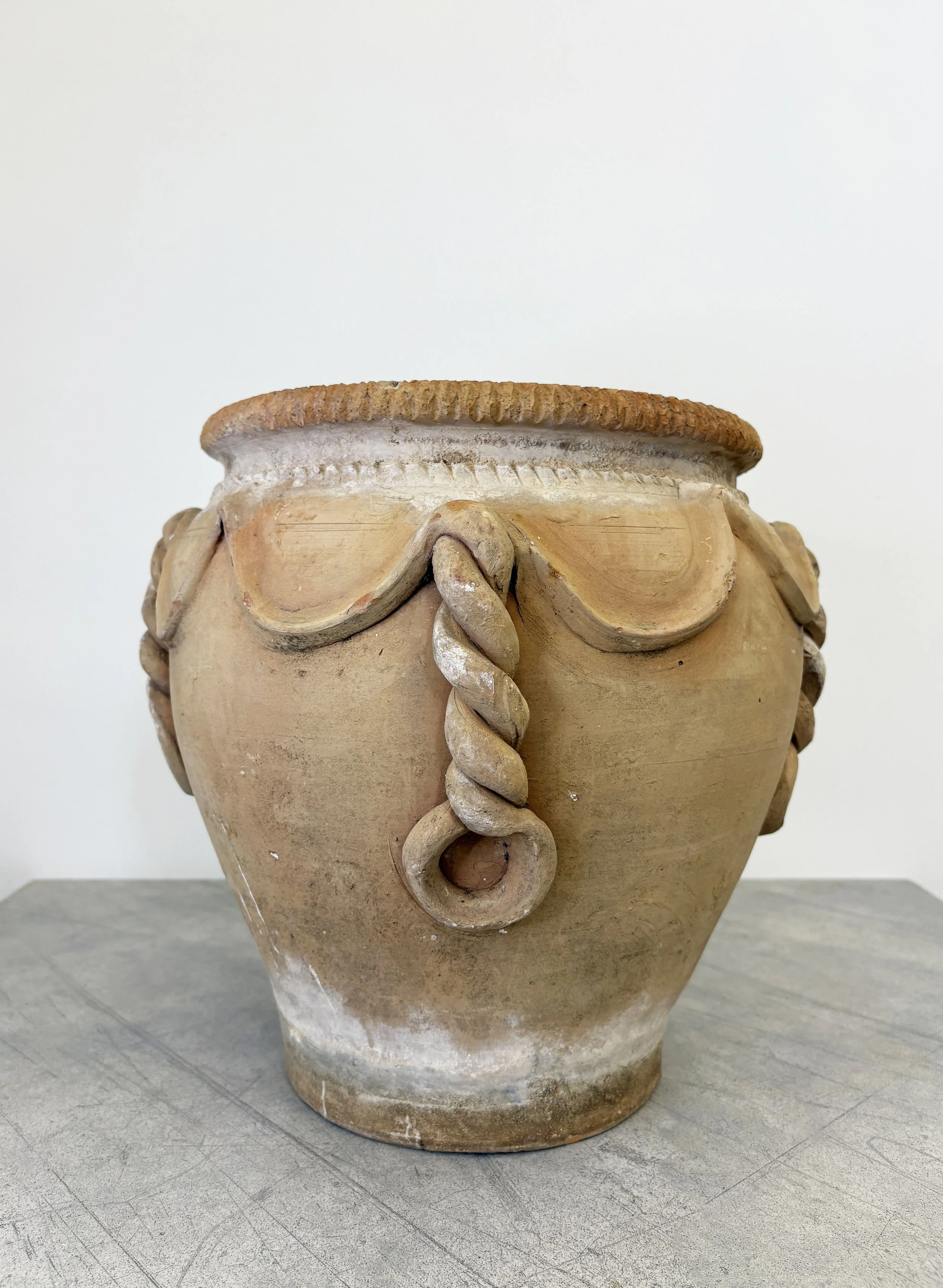 vintage Italian plant pot with festoon