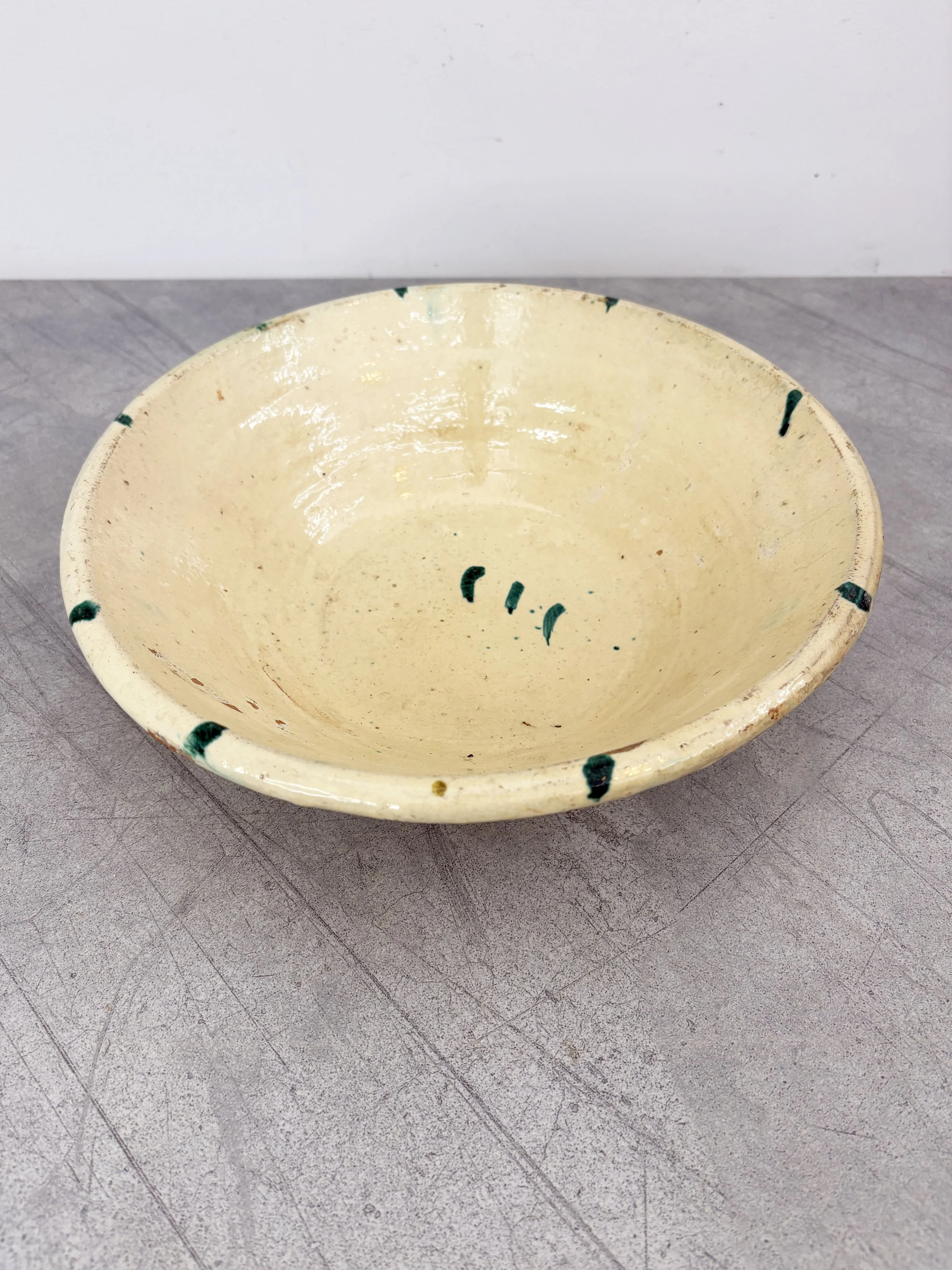 antique handpainted farmhouse bowl Calabria