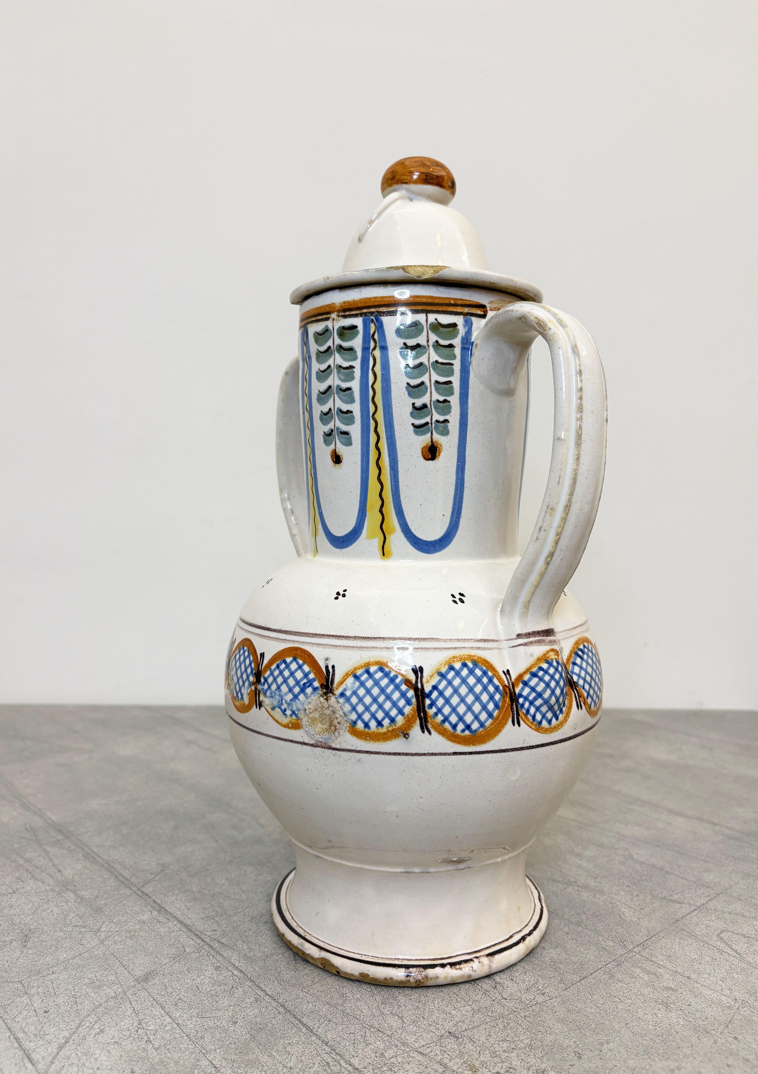 vintage hand painted ceramic vase