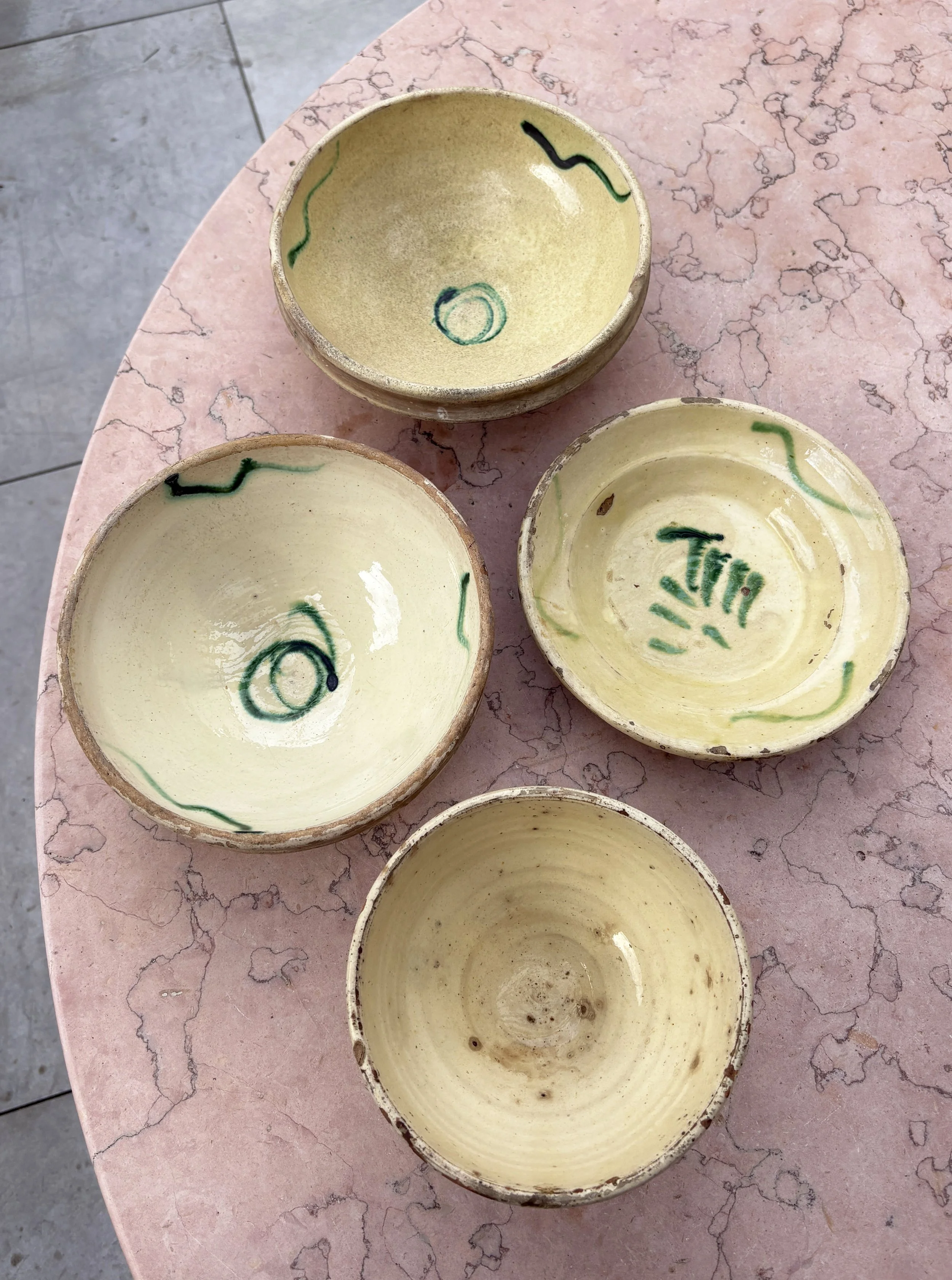 antique southern Italian plates and bowls