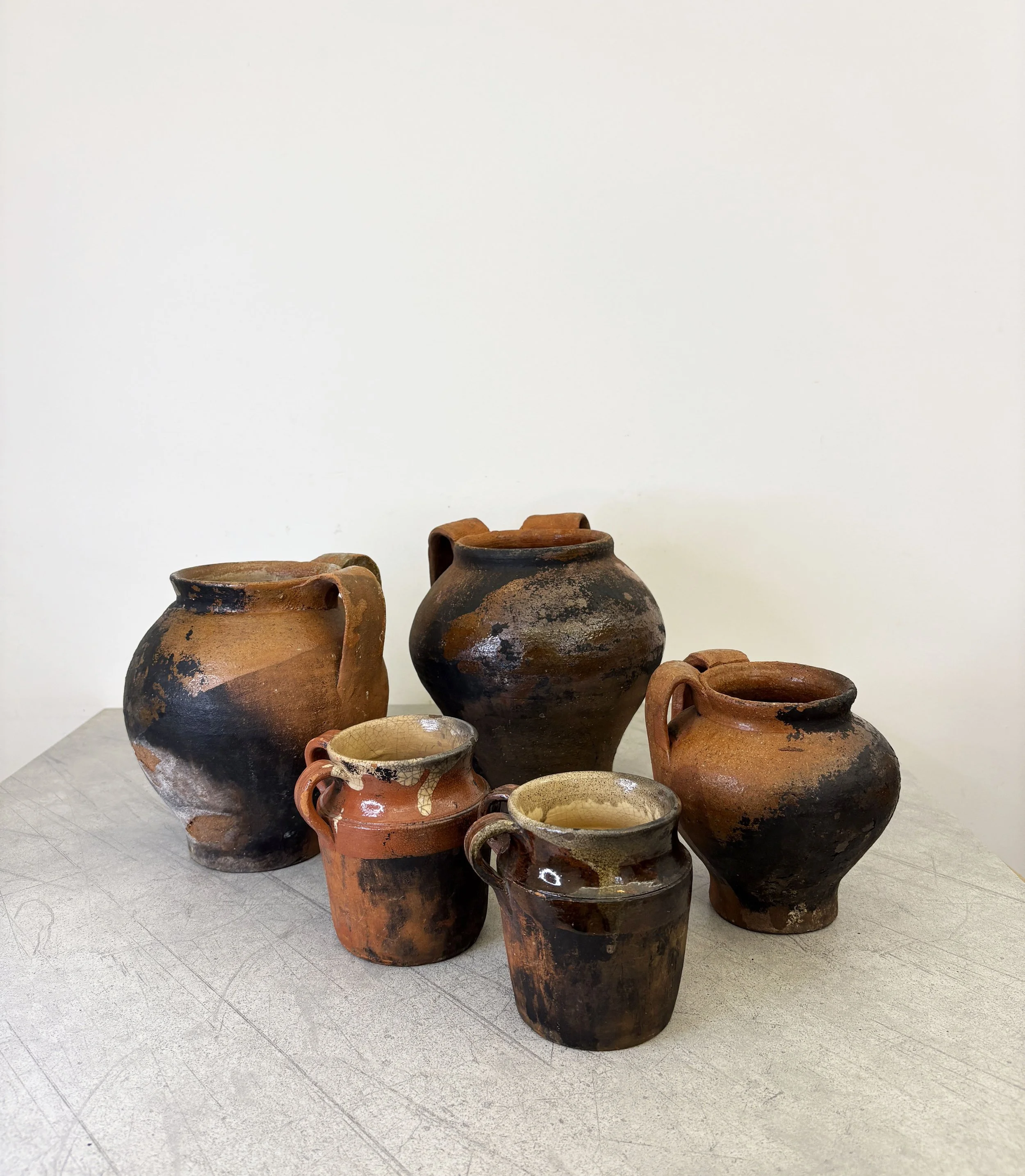 antique rustic cooking pots Puglia