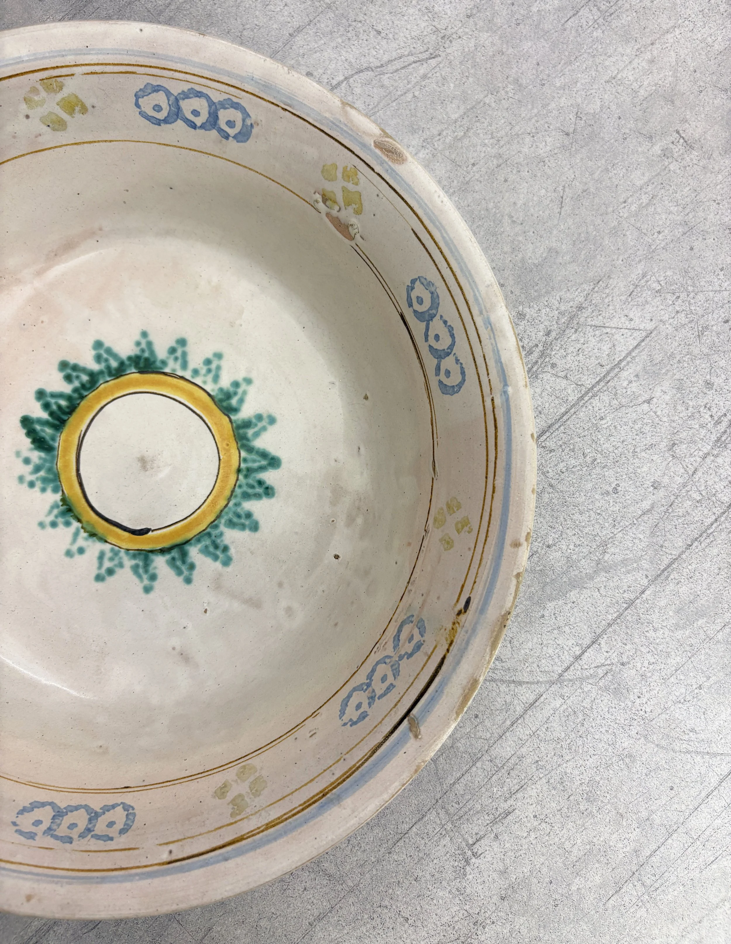 antique hand painted Italian bowl