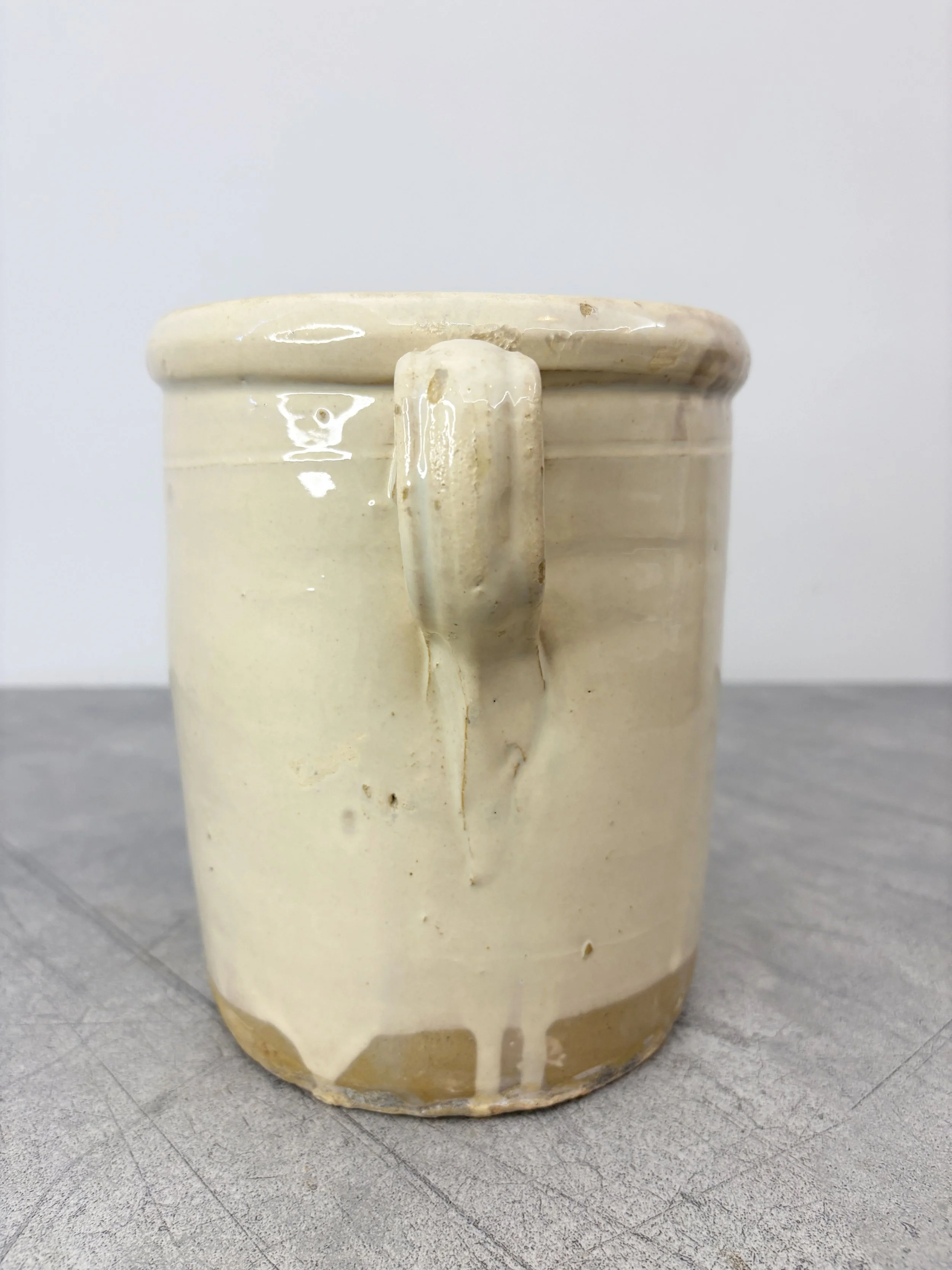 white ceramic confit pot Puglia