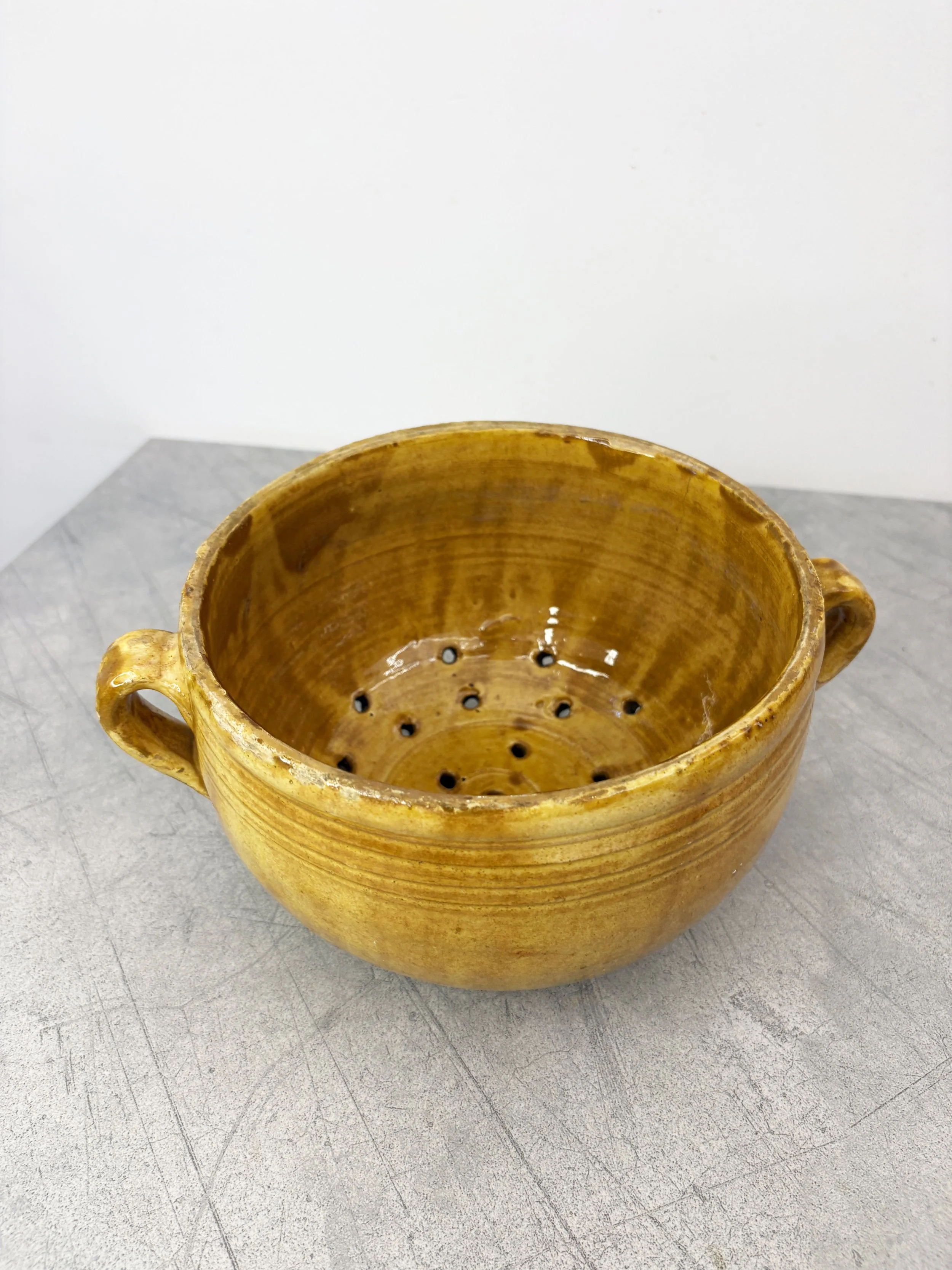 vintage ceramic colander Italy