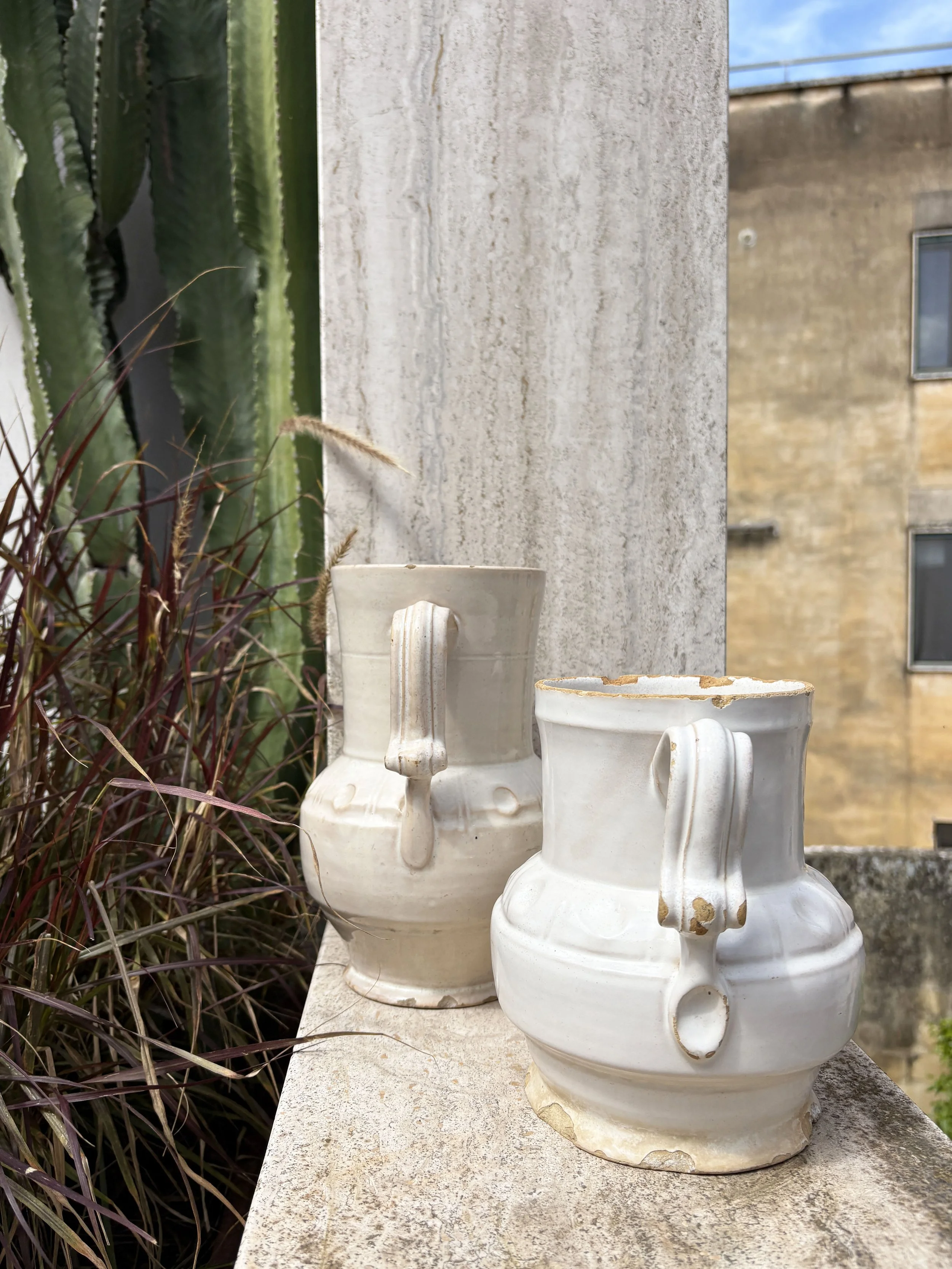 antique white farmhouse pottery Puglia