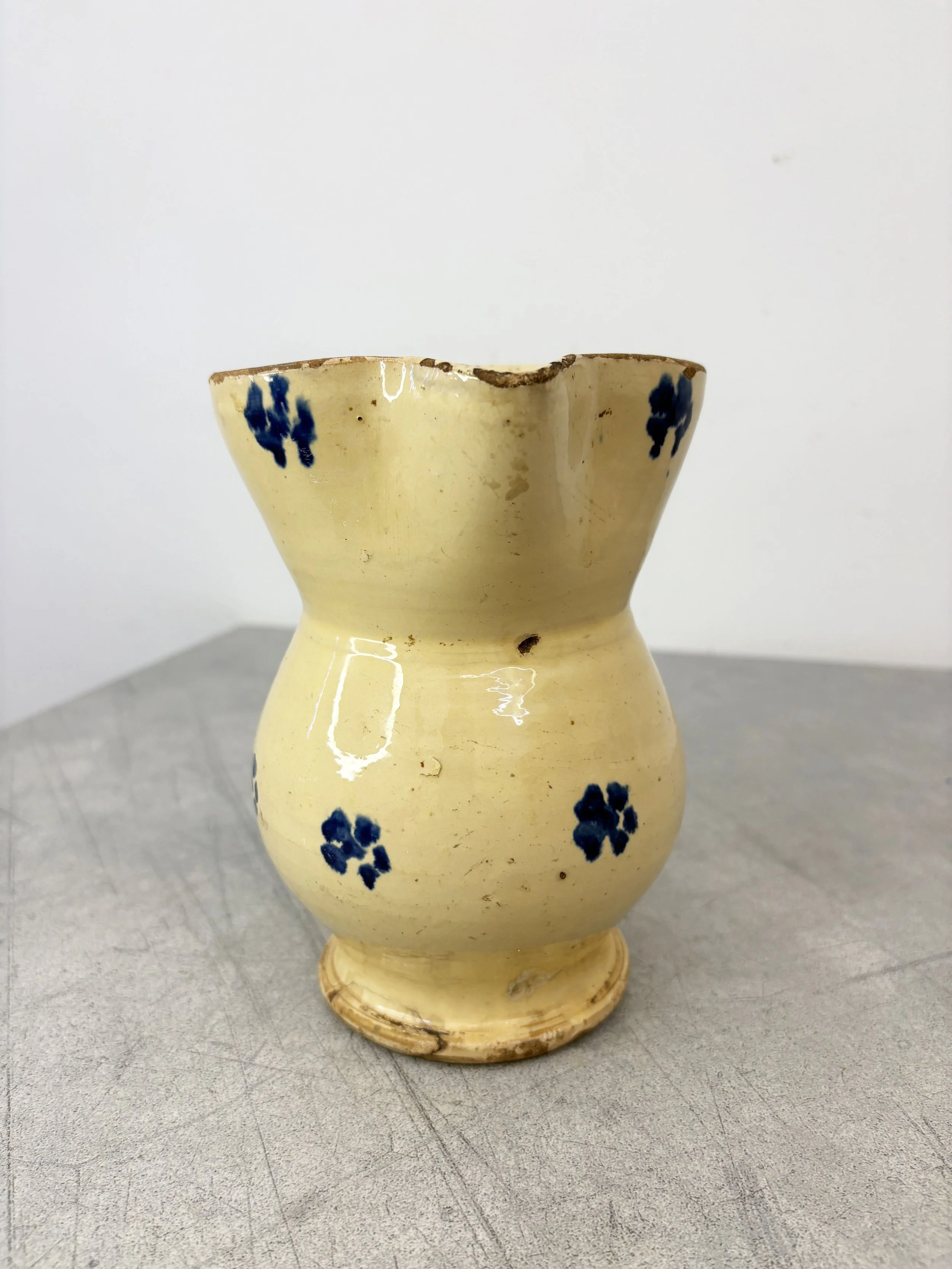 blue floral ceramic jug Puglia