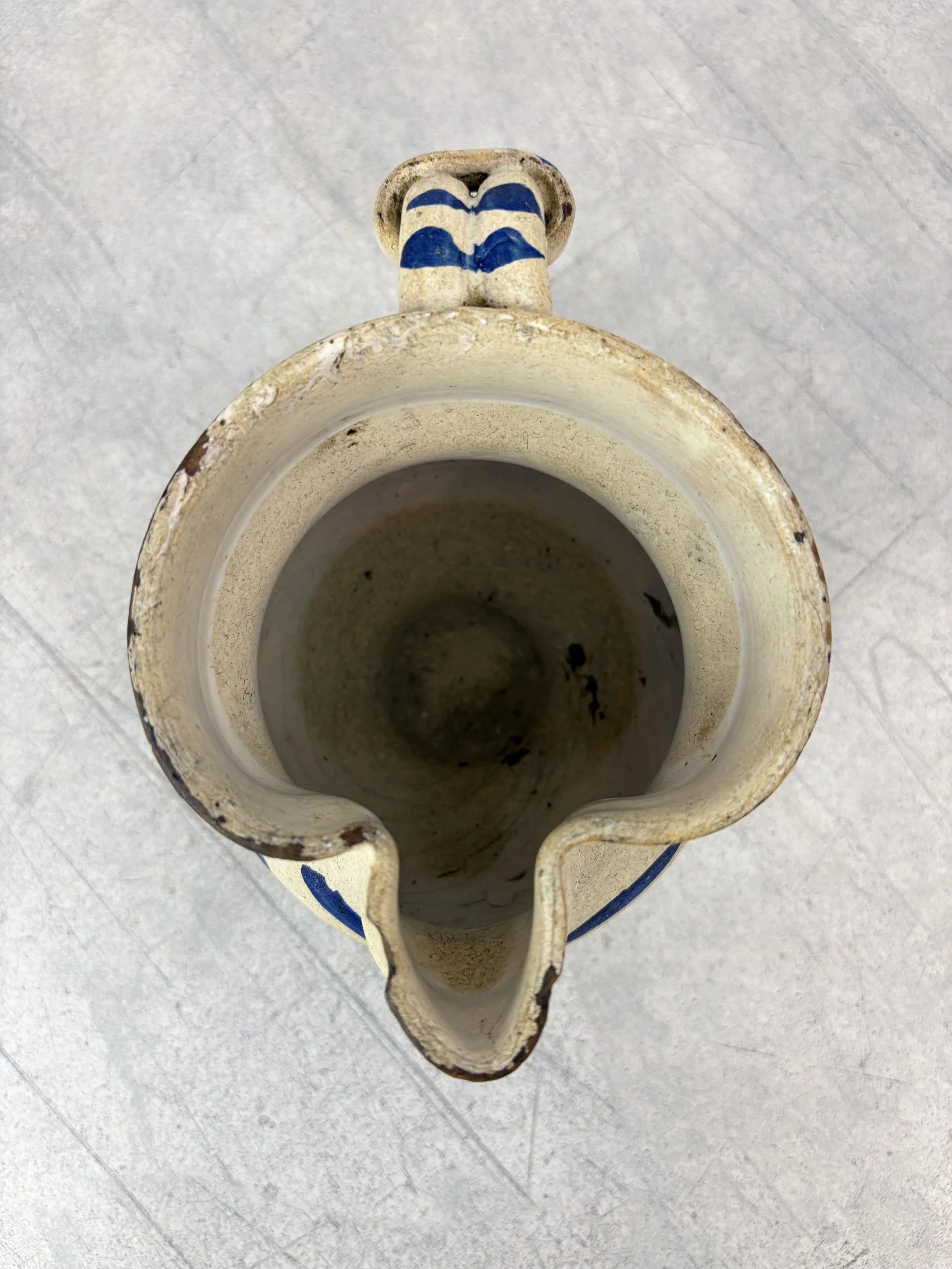 antique ceramic apothecary pitcher Puglia