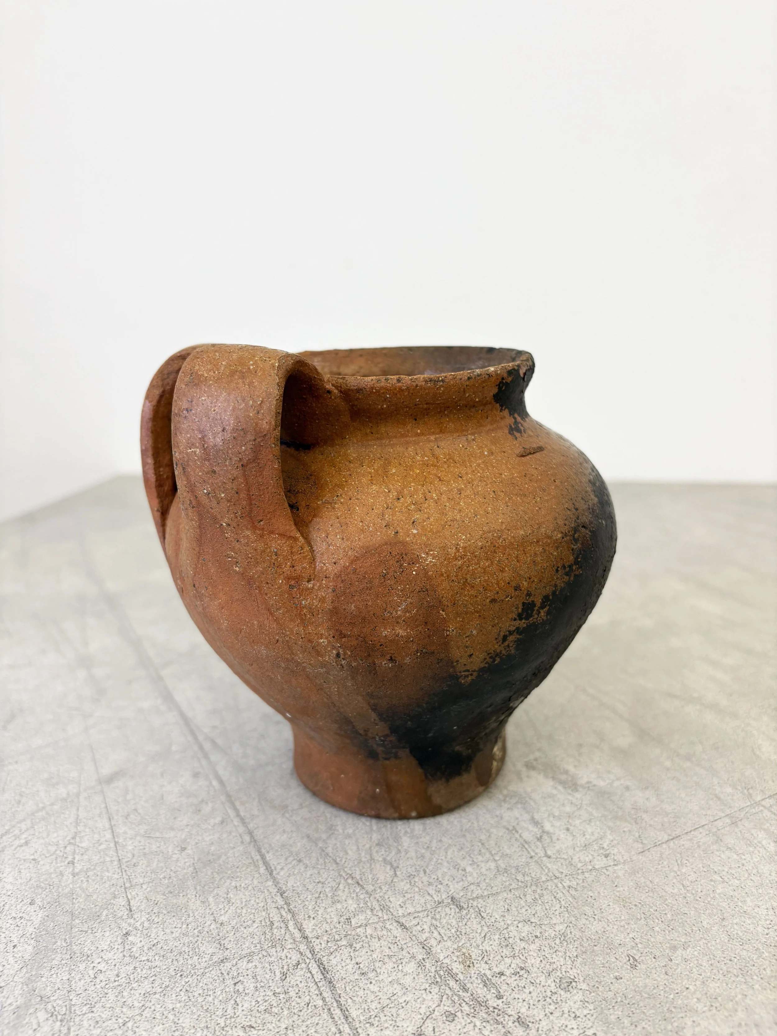 vintage terracotta cooking pot