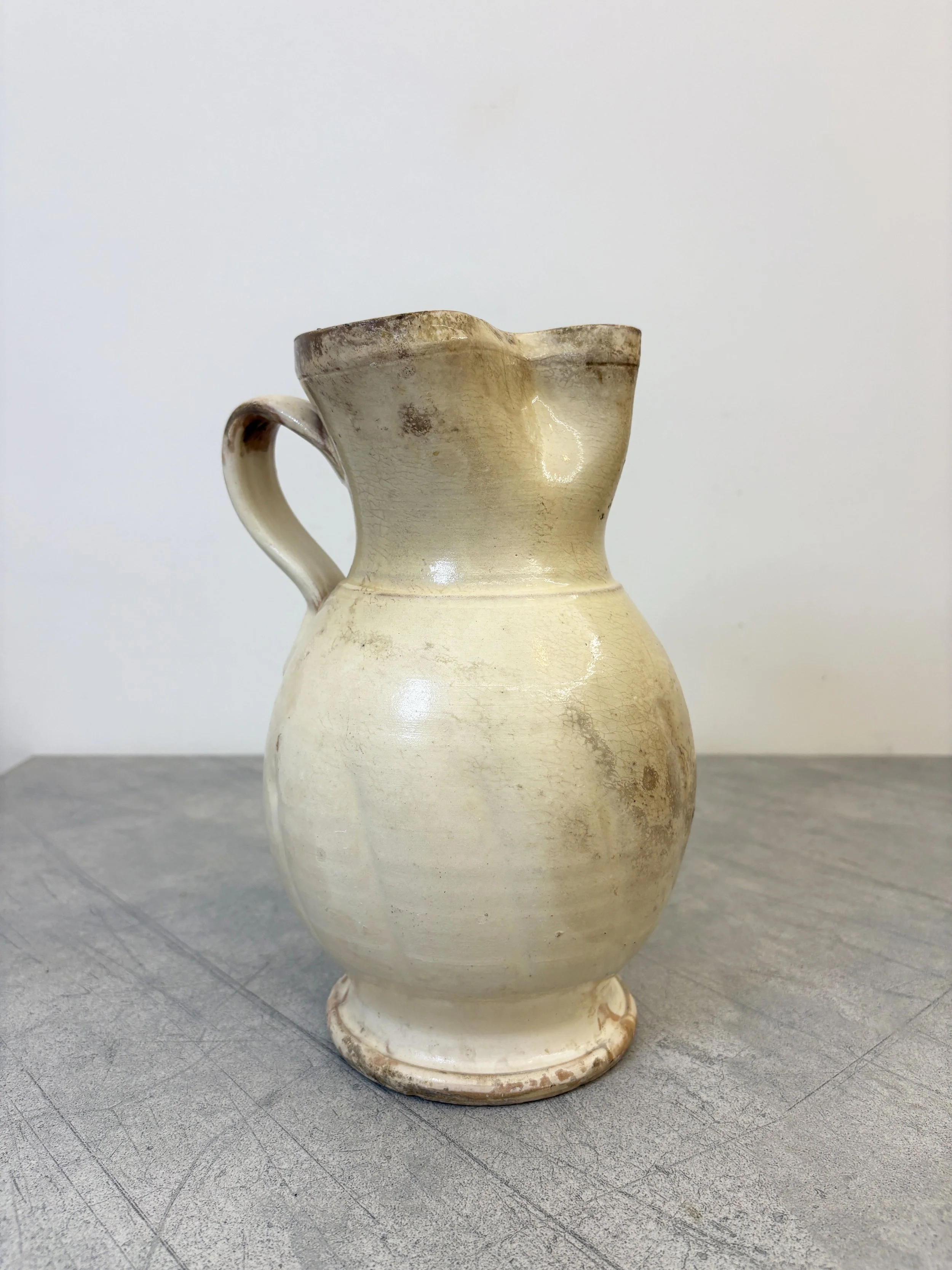 antique white farmhouse pitcher Italy