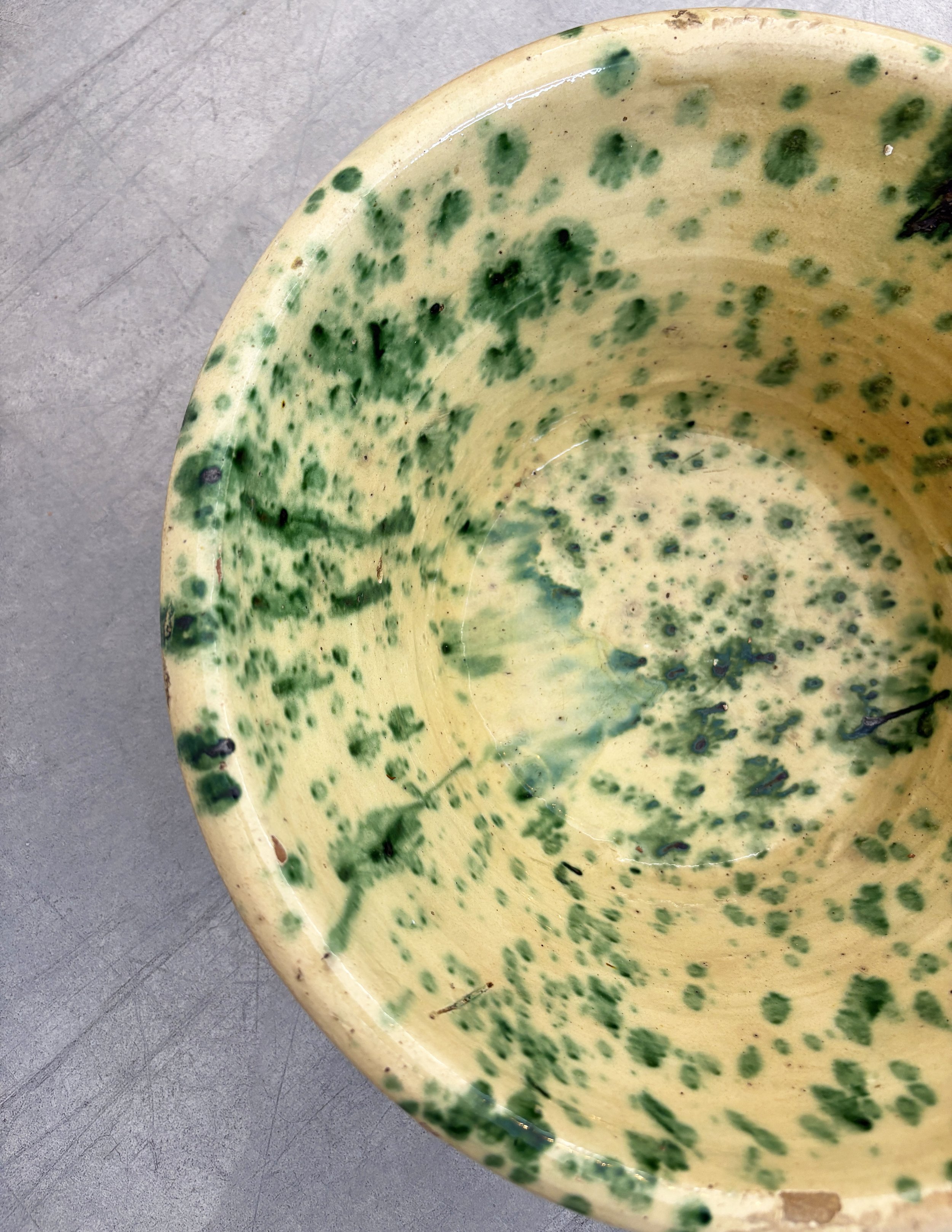 Calabrese green speckle glaze ceramic bowl