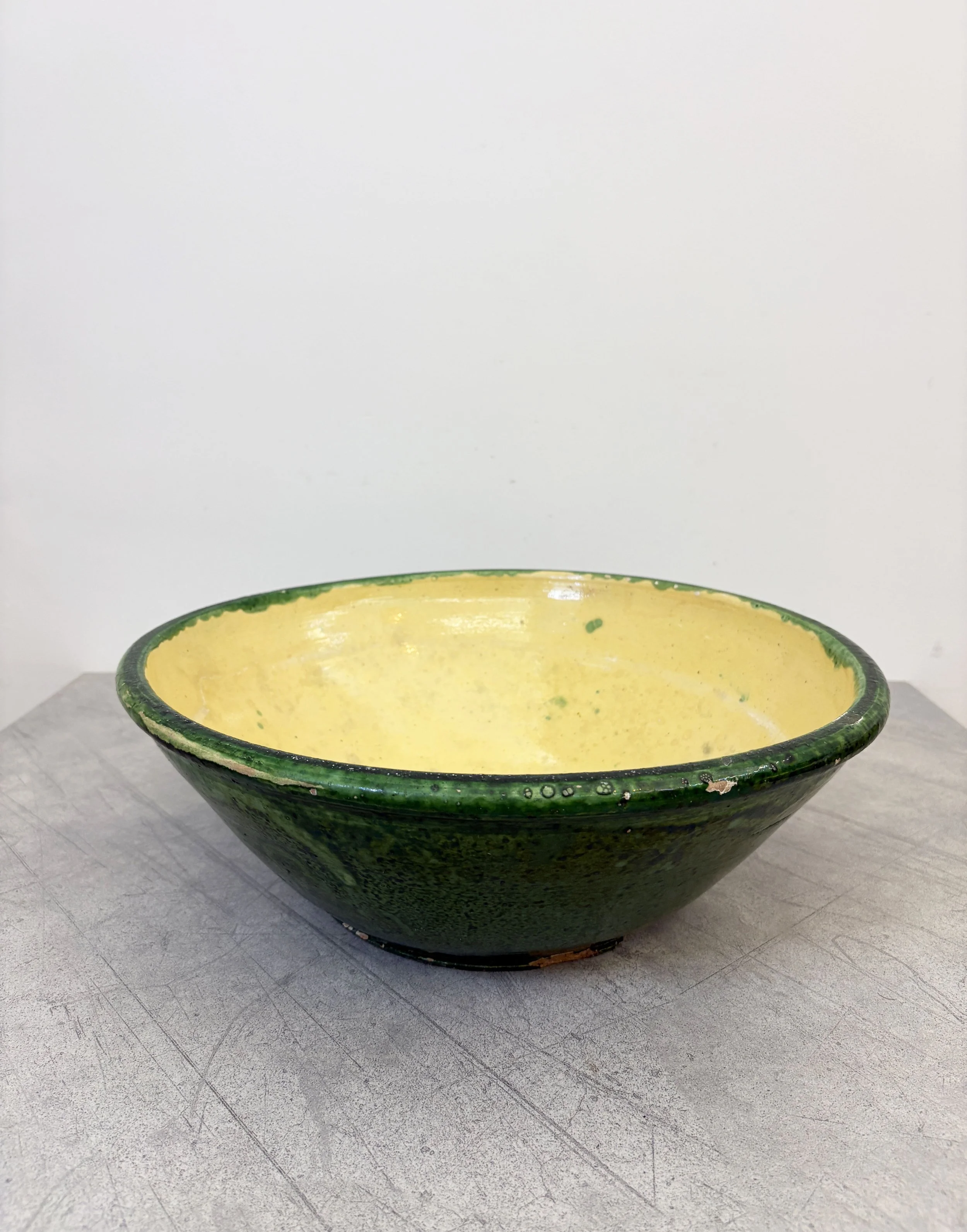large antique Calabrese farmhouse bowl