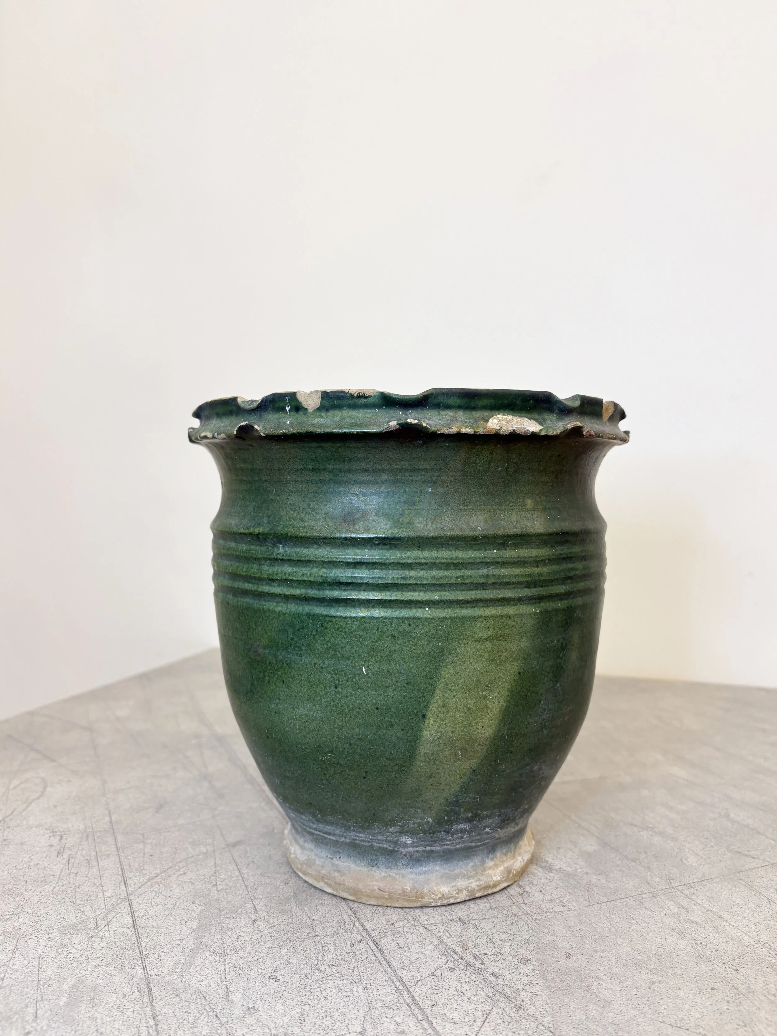 antique ceramic plant pot
