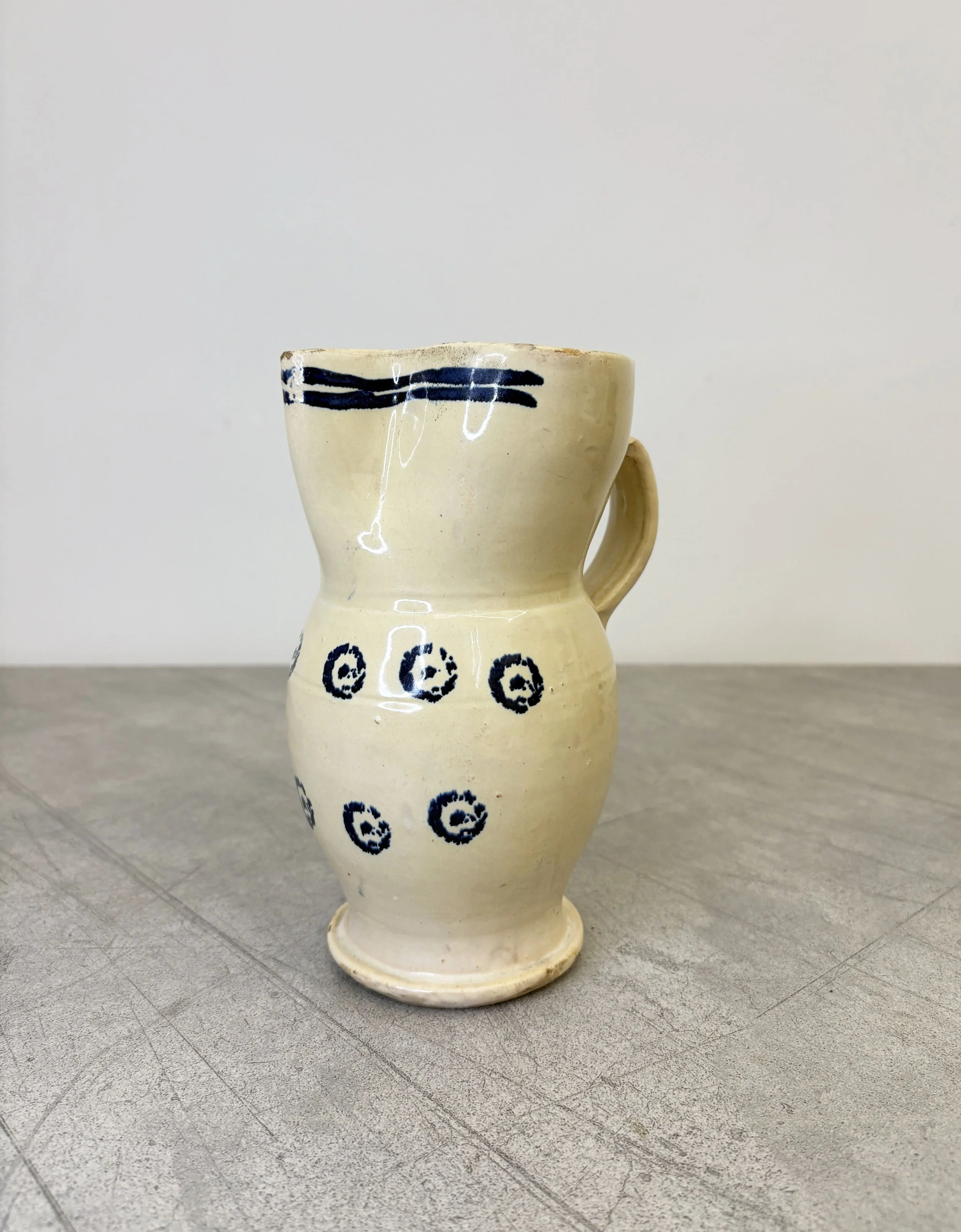 hand painted righe & stelle jug Puglia