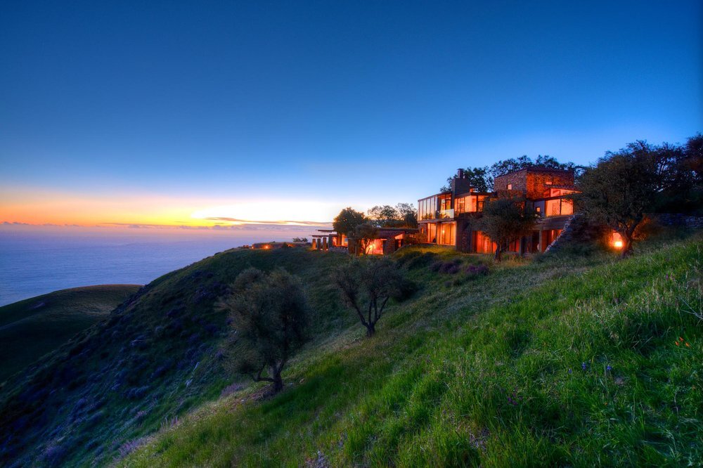 Night view from Monterey Bay area of California