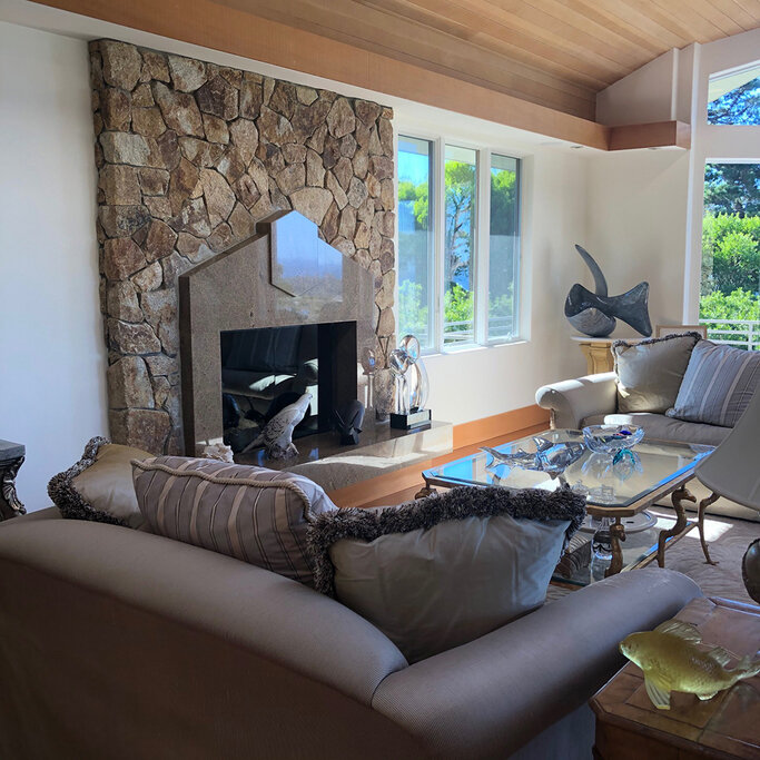 Living room made comfortable and clean