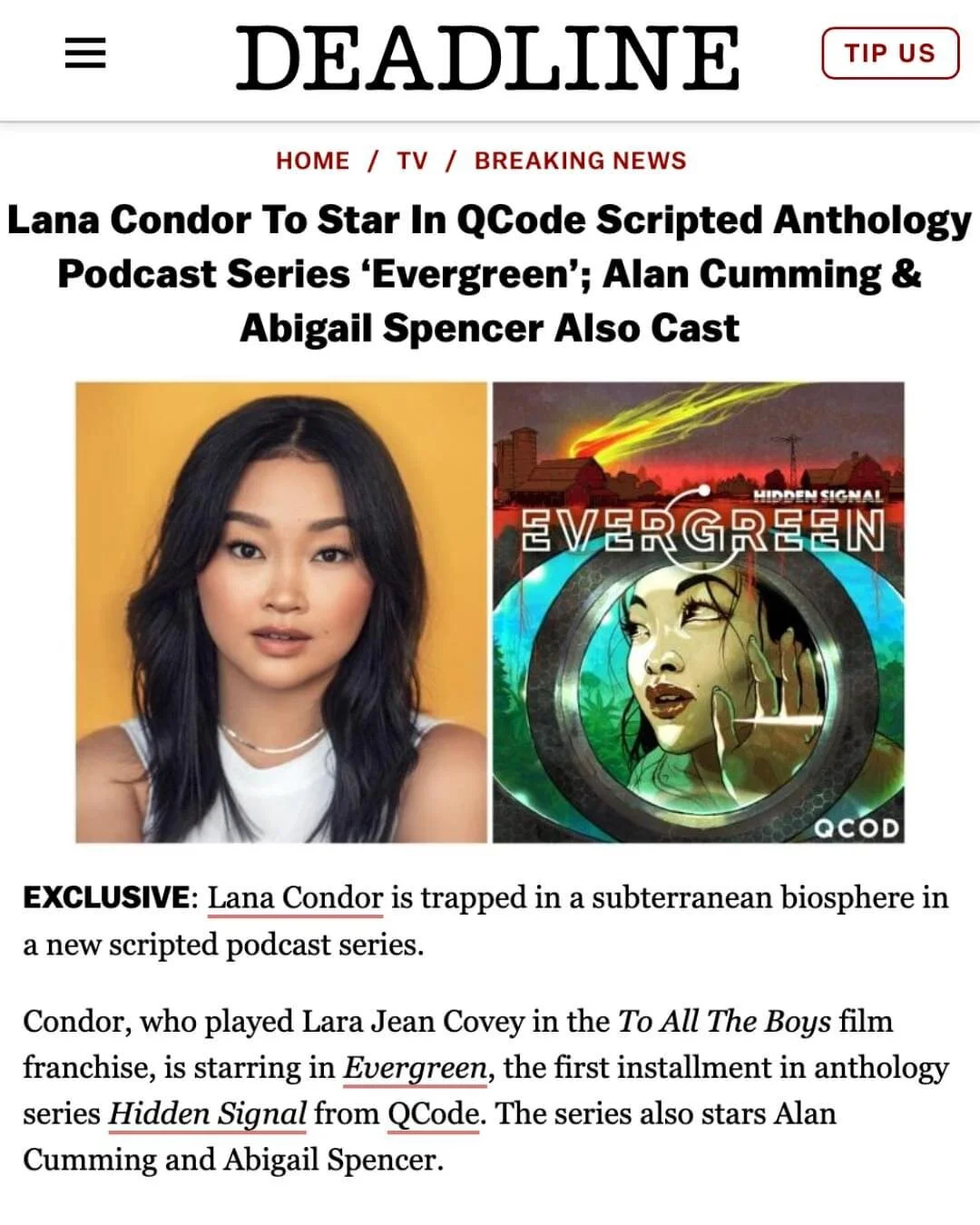 Been kind of busy over here 🫡 #EVERGREEN, the first installment in our new anthology series - #HiddenSignal, is coming May 25th. ⁠
⁠
This nine-episode psychological sci-fi thriller was created and written by @chloestearns and @JohnWynn, who exec pro