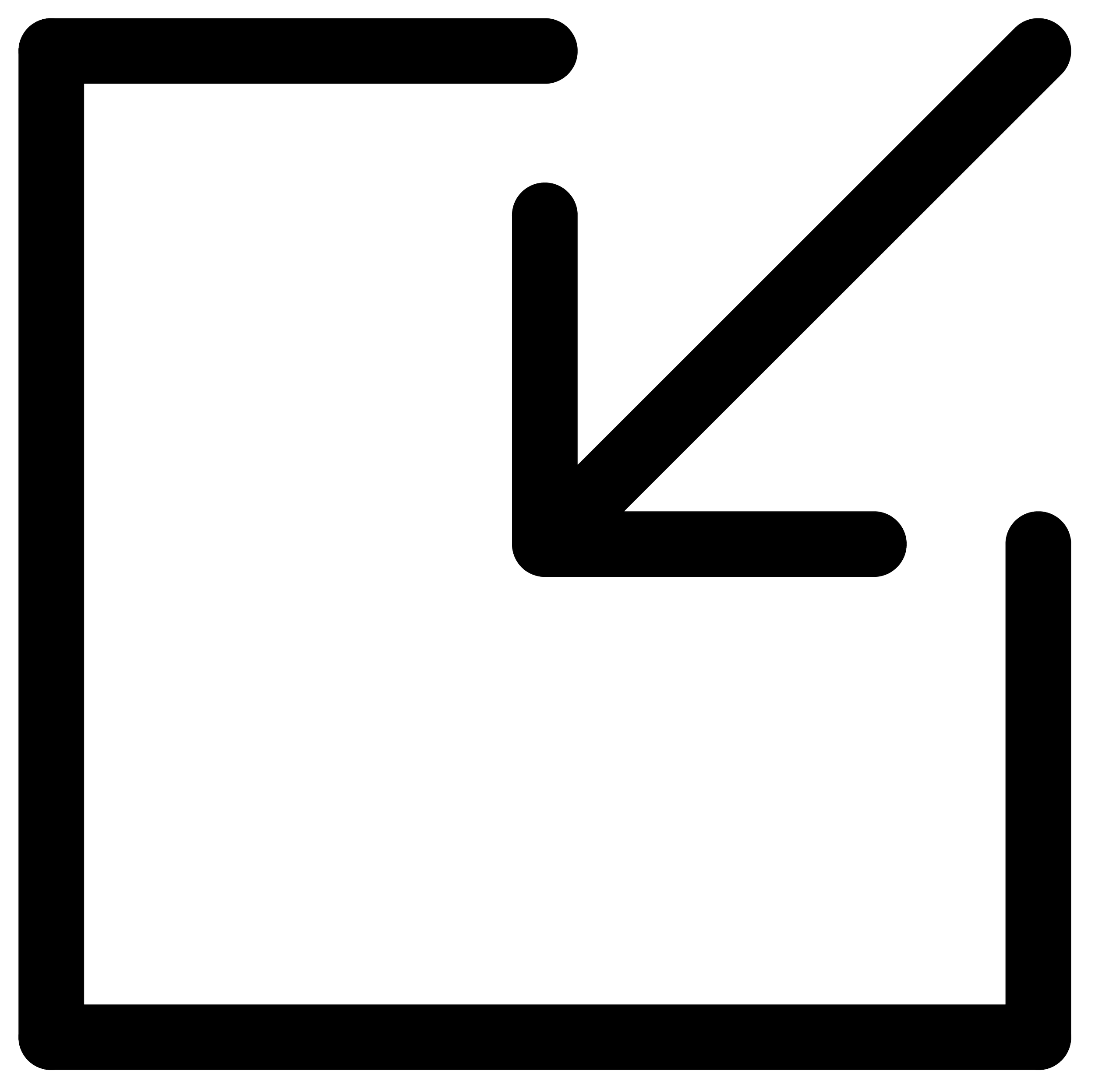 Black download icon with an arrow pointing downwards into a square