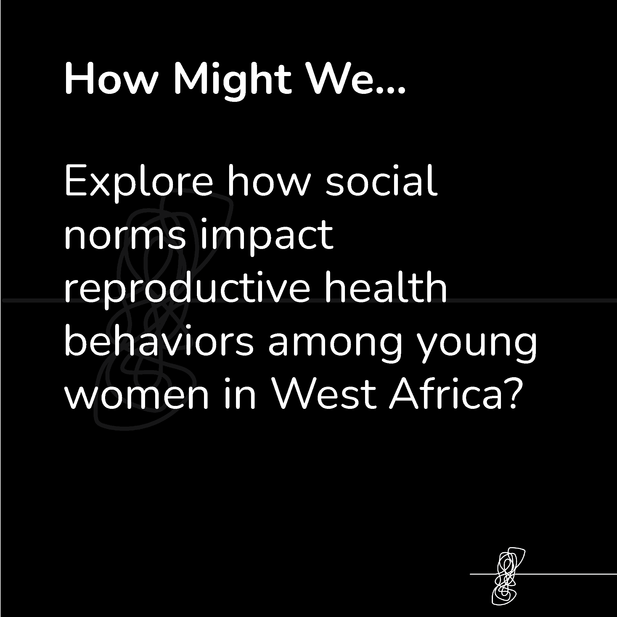Graphic with text exploring social norms and reproductive health in West Africa