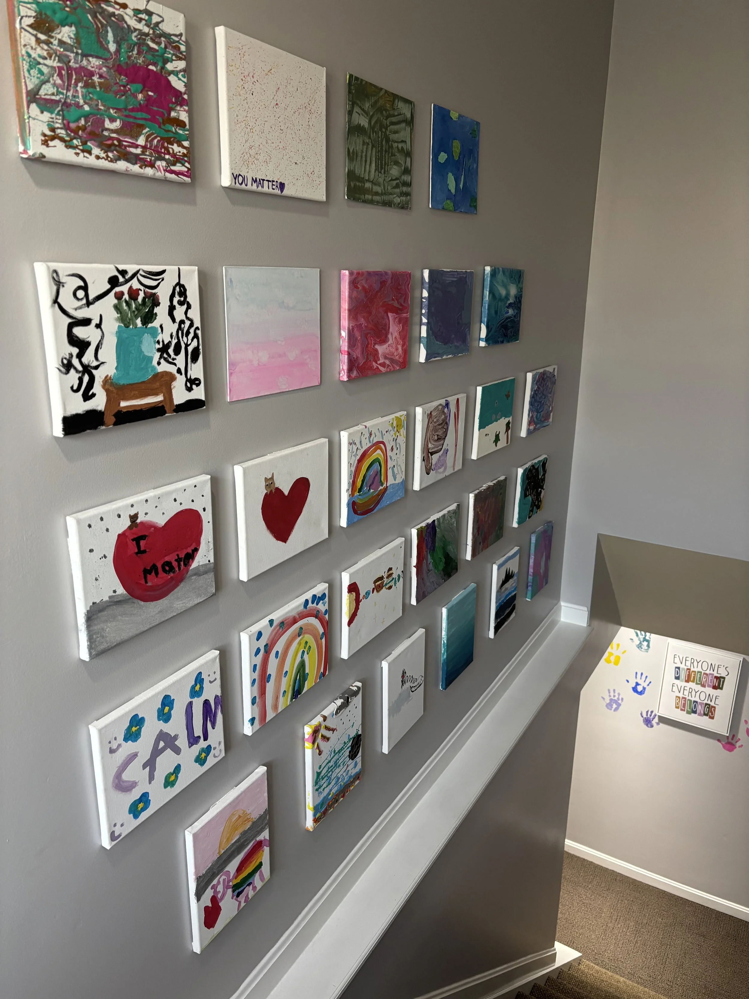 Check out the art gallery on the way upstairs