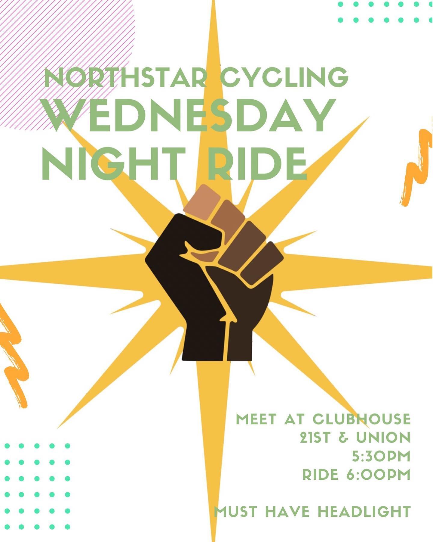 You know it. Wednesday Night Ride.

Go fast, get dropped, and be in the beloved community! 🚴🏾&zwj;♀️🚴🏾&zwj;♂️🔥

#WeRide #Community #RoadBike #FastLap