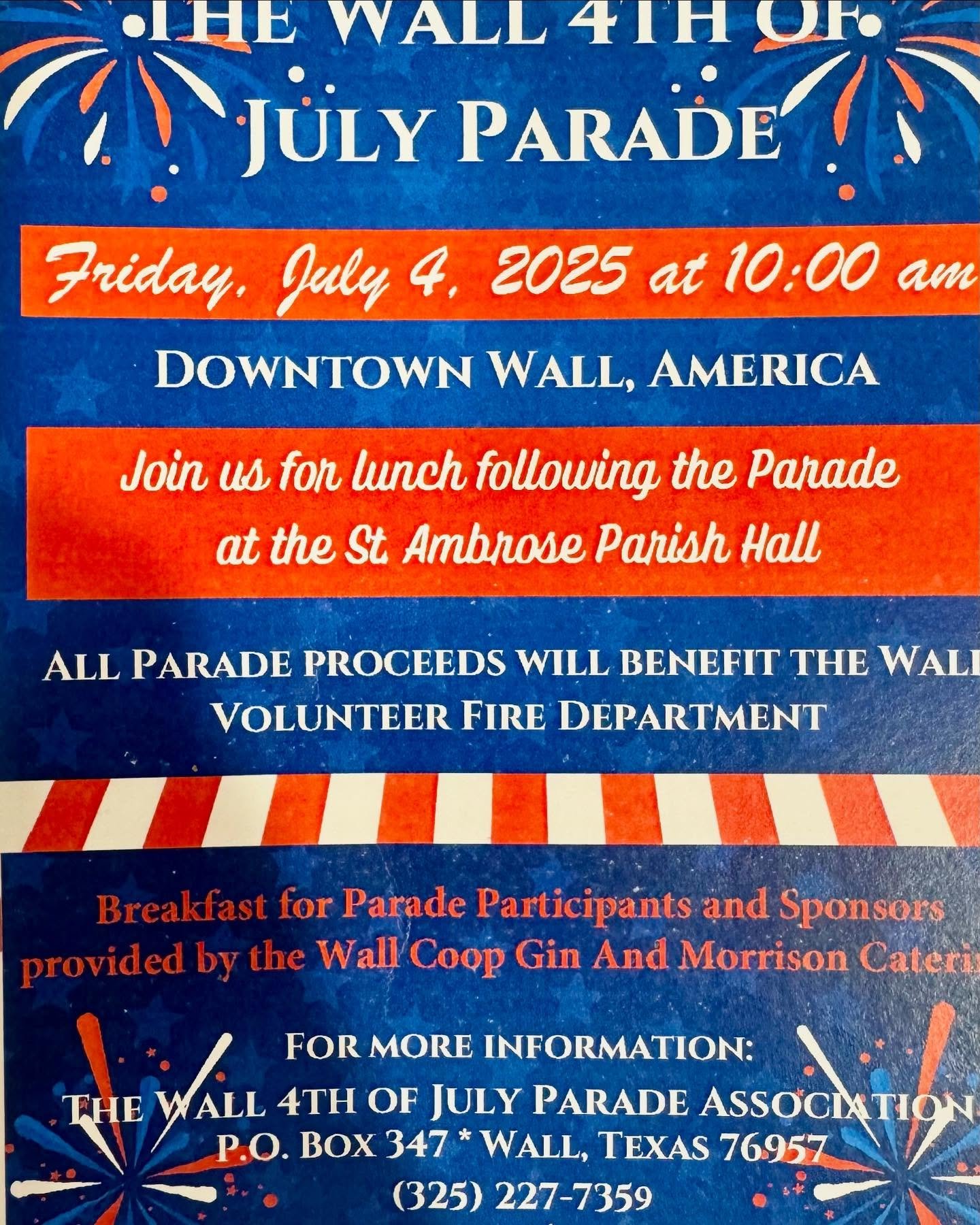 For the first time, San Angelo Kiwanis Club will have a float in the Wall 4th of July parade highlighting our many projects, particularly our most significant one, Little Olympics. We will showcase Wall ISD students who received medals at this year&r