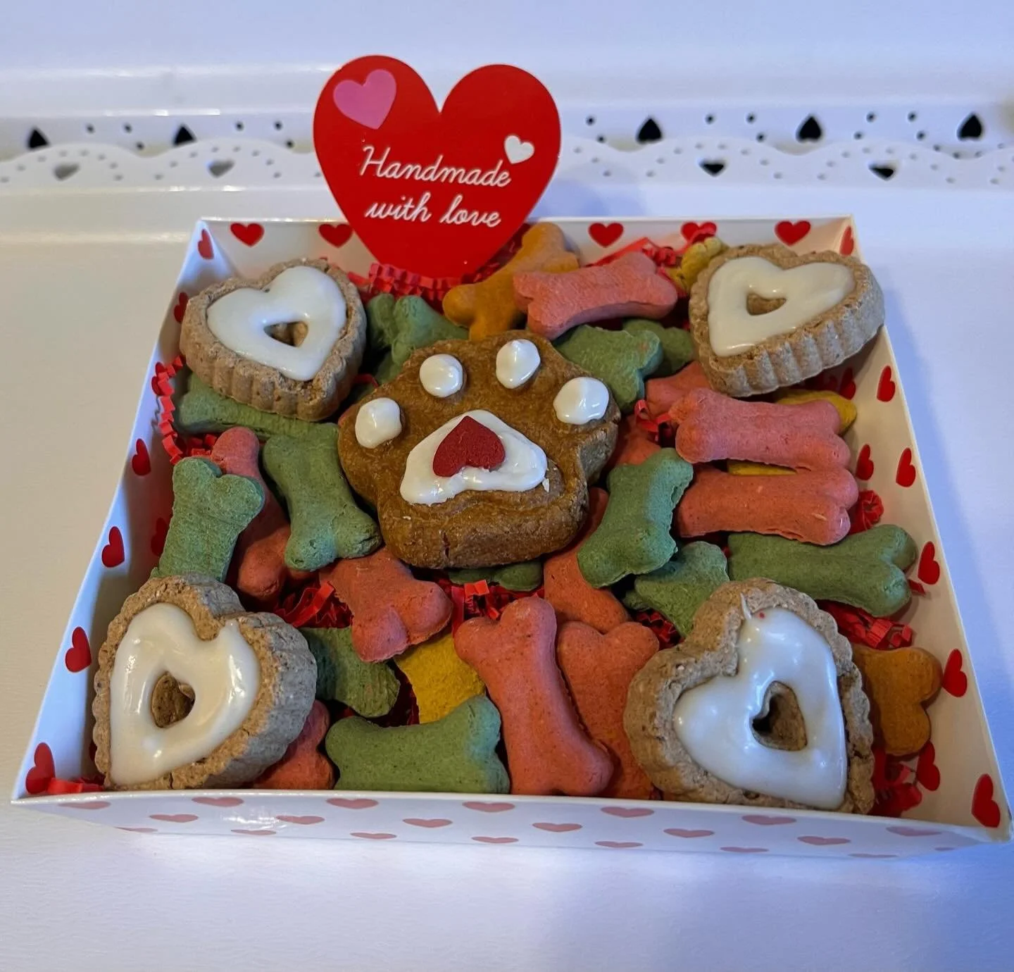 Love isn&rsquo;t just for humans this Valentine&rsquo;s! 💕🐶 Order a sweet treat for your furry Valentine at our Valentine&rsquo;s Bake Sale. Tail-waggingly good and made with love. These tasty treats might just earn you a &ldquo;smooch from your po