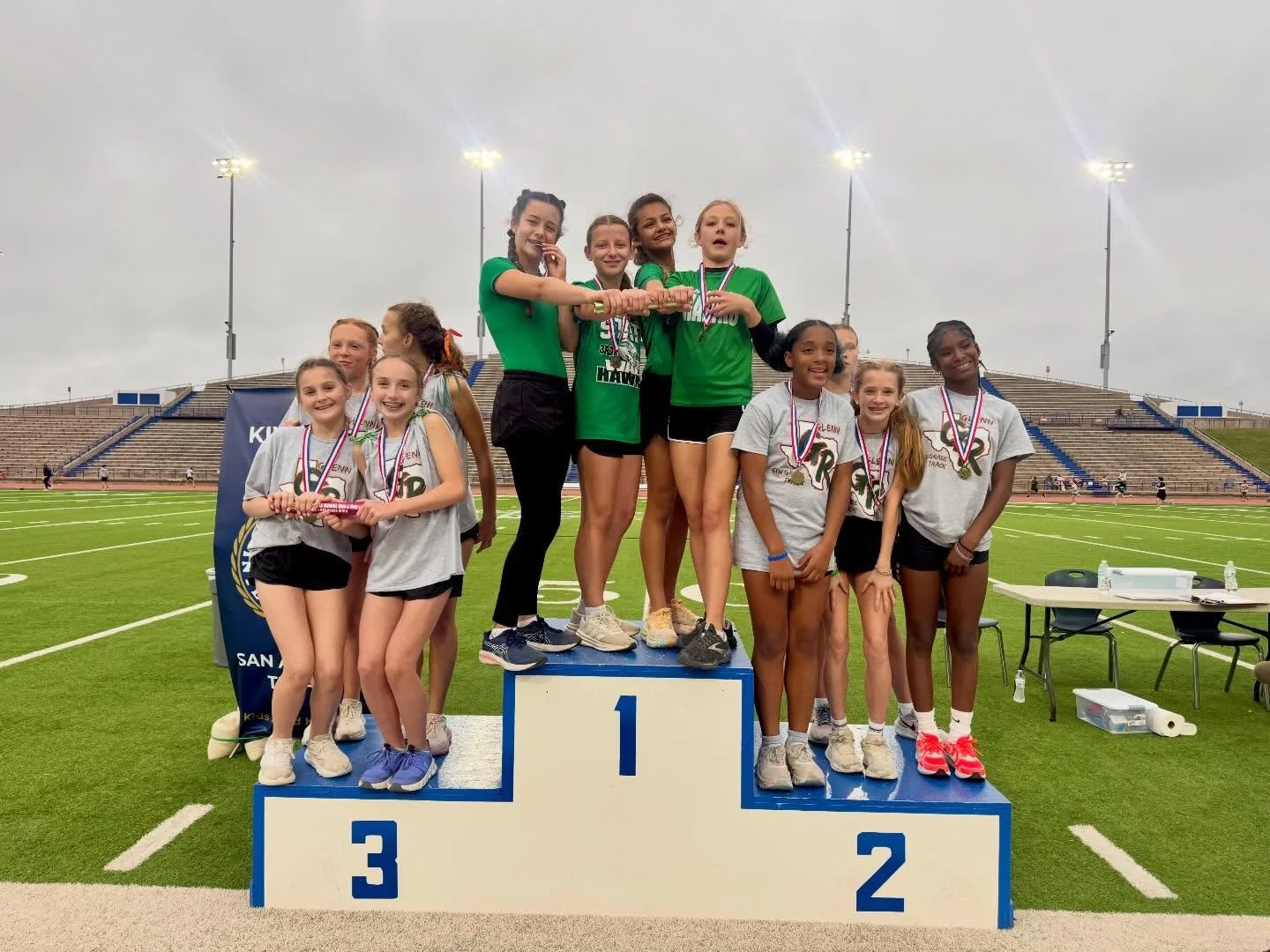 What an evening of 6th grade Little Olympics!  These relay winners wrapped up Day 1. Even with cool temperatures and rainy weather, the students showed up with great attitudes, teamwork and determination. Thank you to all the volunteers, coaches, spo