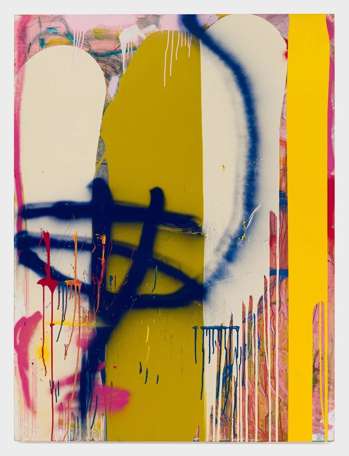 Michael Filan "Microns", enamel on canvas, 60" x 45", 2024, $18,000
