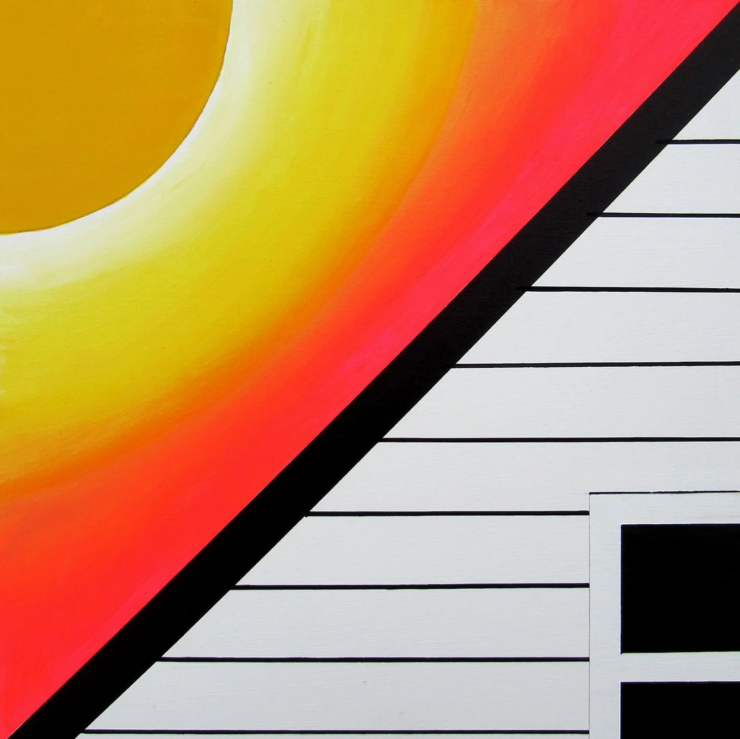 Diane Pribojan "Summerglow", acrylic, 12" x 12", 2026, $200