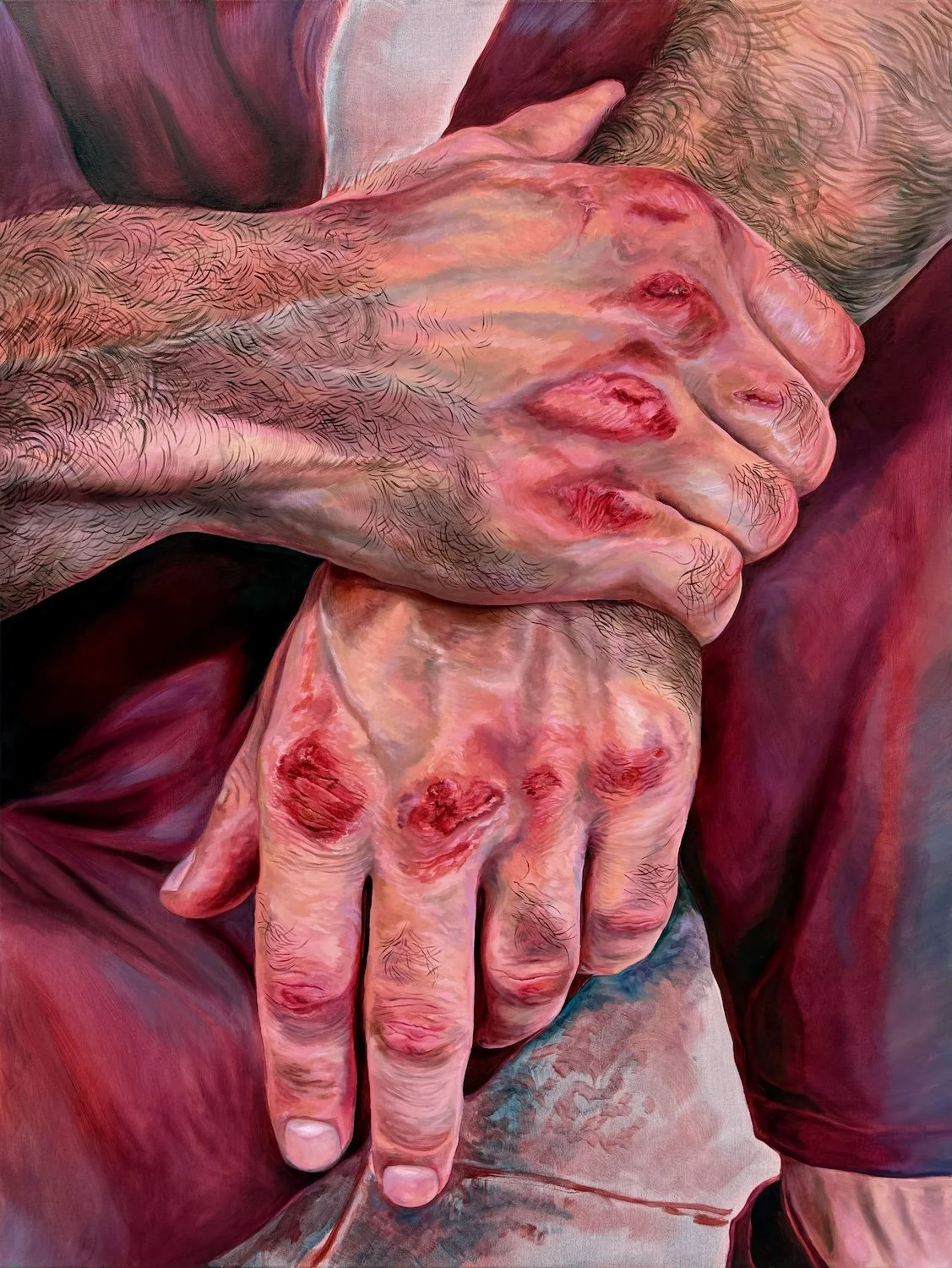 Erin Keating "Two Weeks Notice", oil on canvas, 47.2" x 35.4", 2025, $4,800