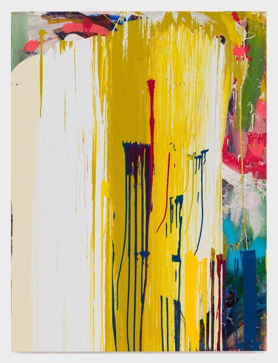 Michael Filan "The Blue Handle", house paint on canvas, 40" x 30", 2023, $14,000