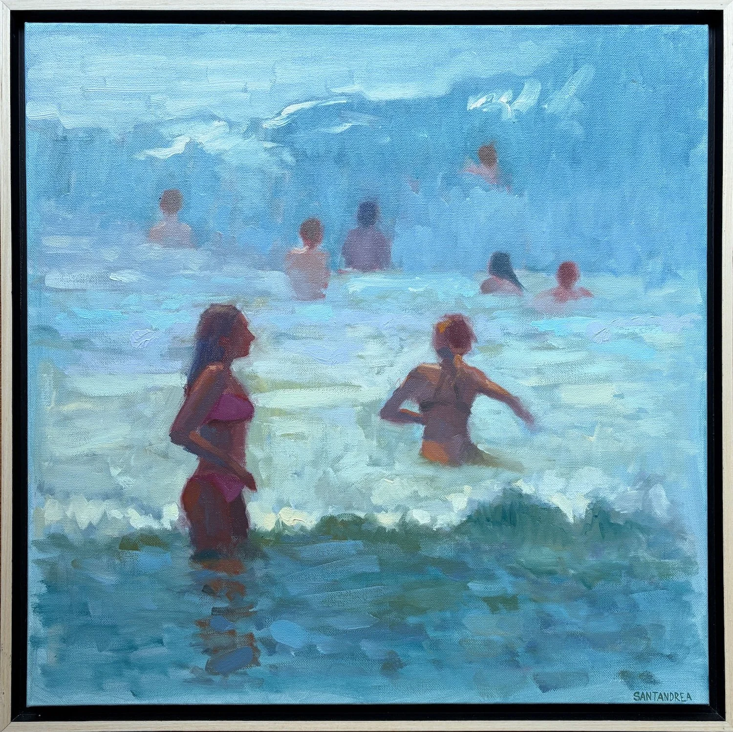 Ellis Santandrea “Catch The Wave”, oil, 20" x 20", 2025, $2,000