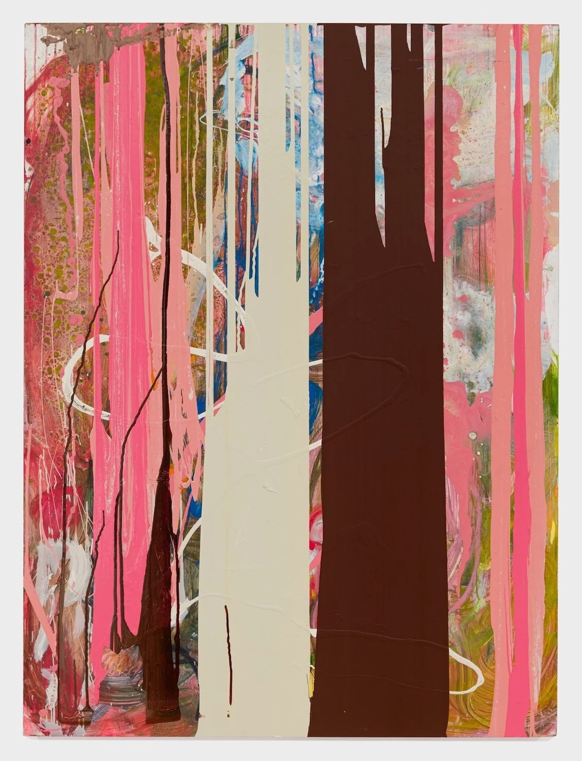 Michael Filan "Two Trees", enamel on board, 60" x 45", 2024, $18,000