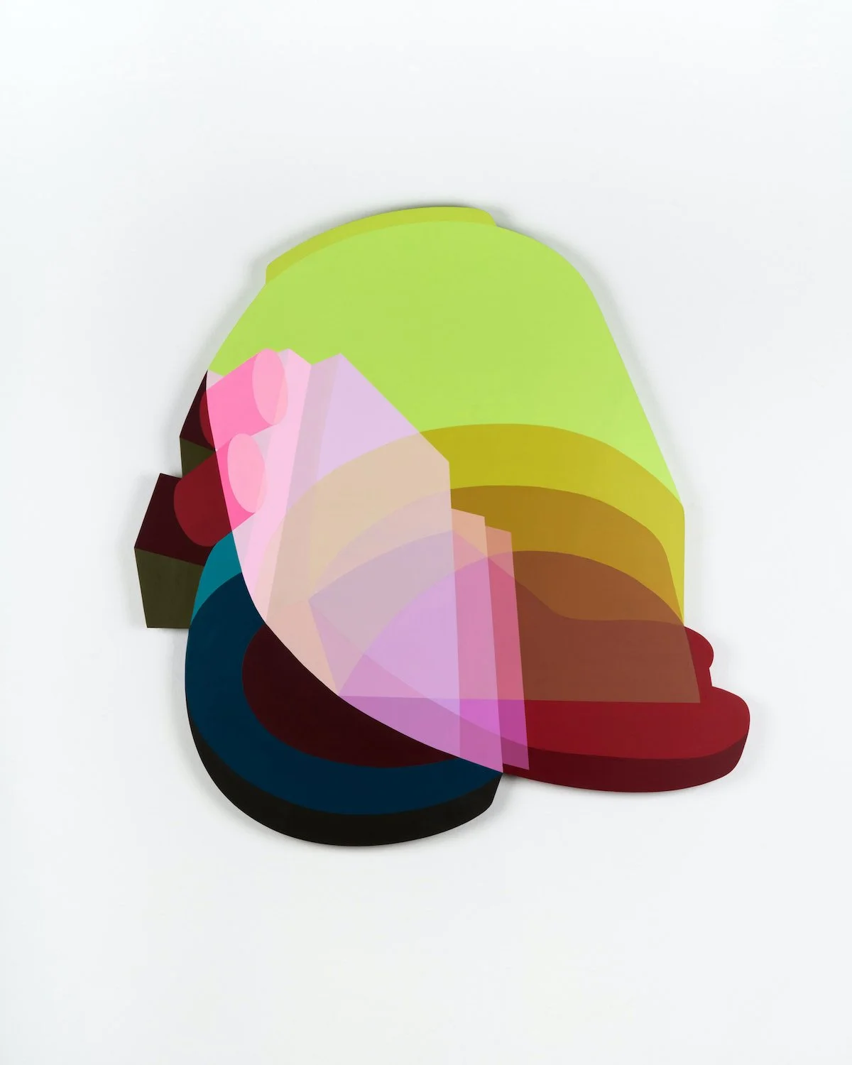 Marjorie Hellman "Cocklestairs", acrylic on aluminum, 30" x 30", 2021, $3,500